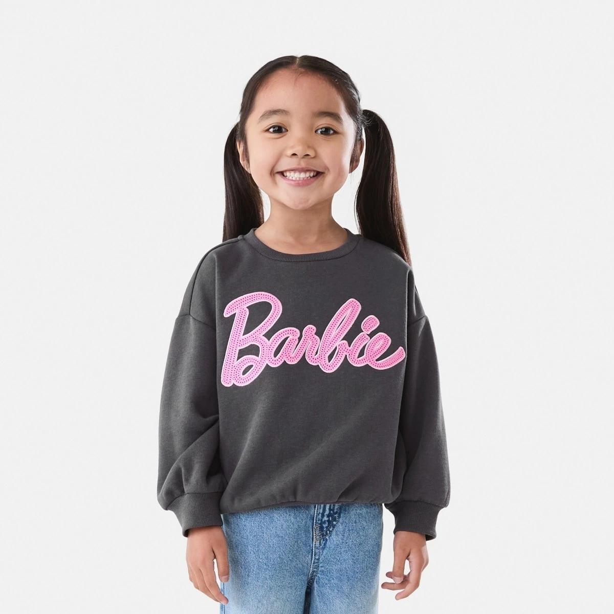 1 Barbie License Oversized Crew Neck Sweatshirt Barbie, 1 of 8