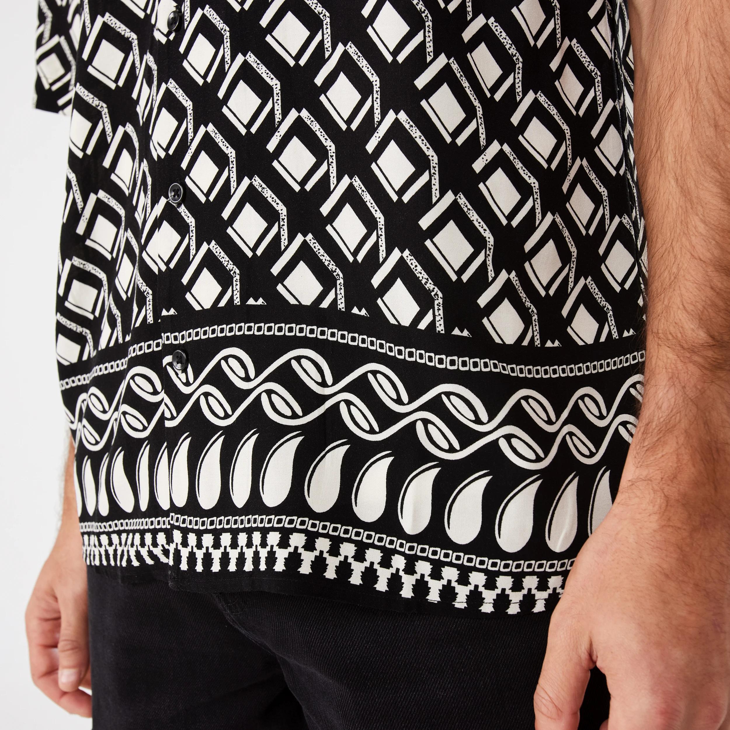 8 Short Sleeve Resort Print Shirt Hexag Geo, 8 of 10