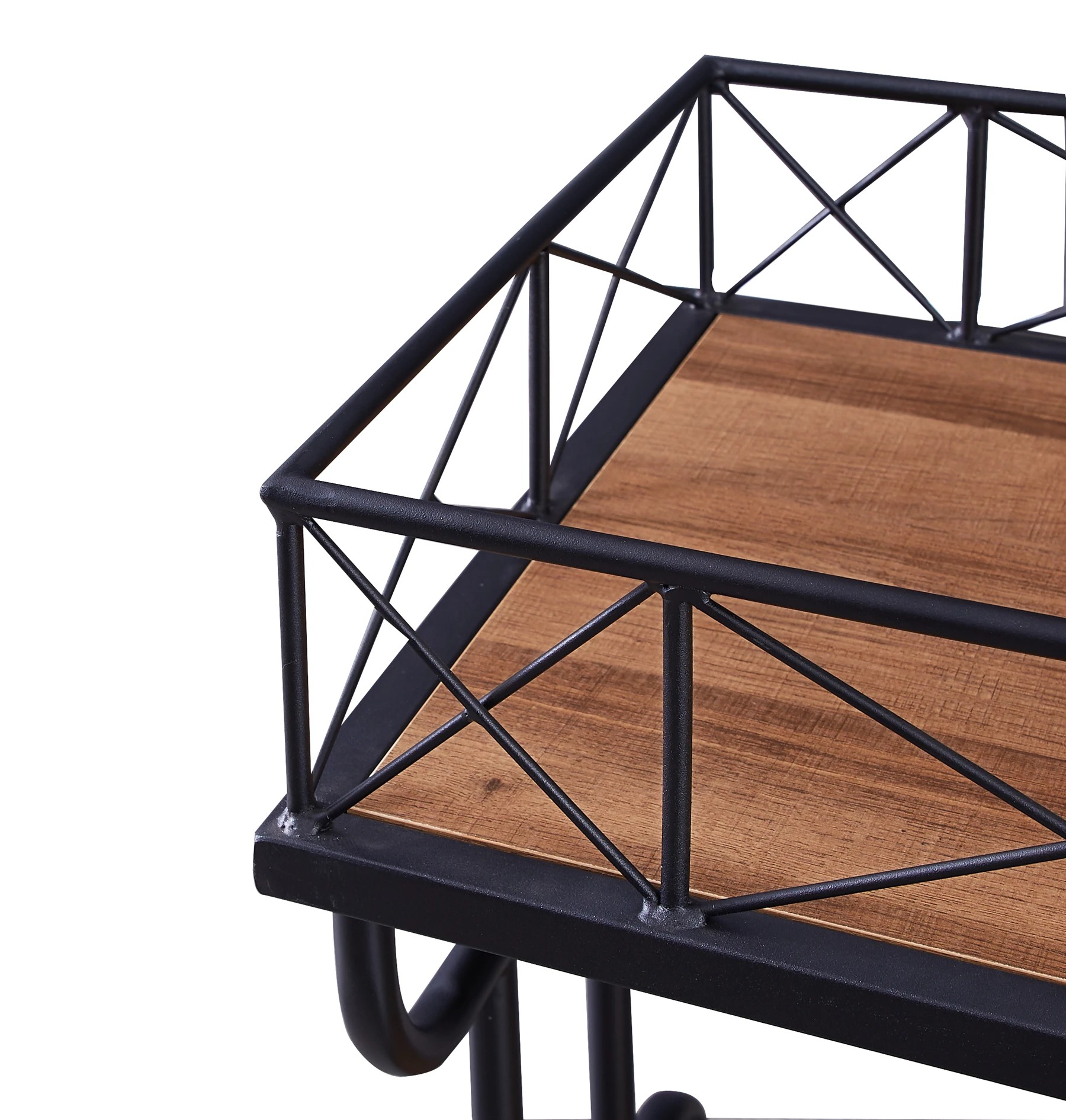 6 IHOMDEC Drink Trolley Bar Carts - Black, 6 of 10