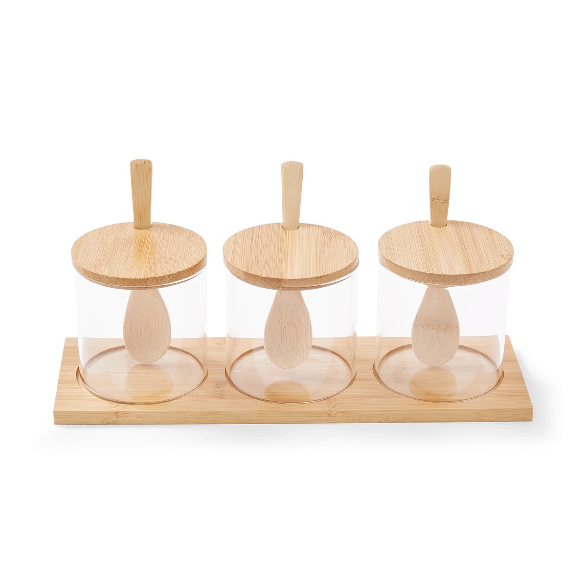 3 Set of 3 Glass Jars with Tray, 3 of 10