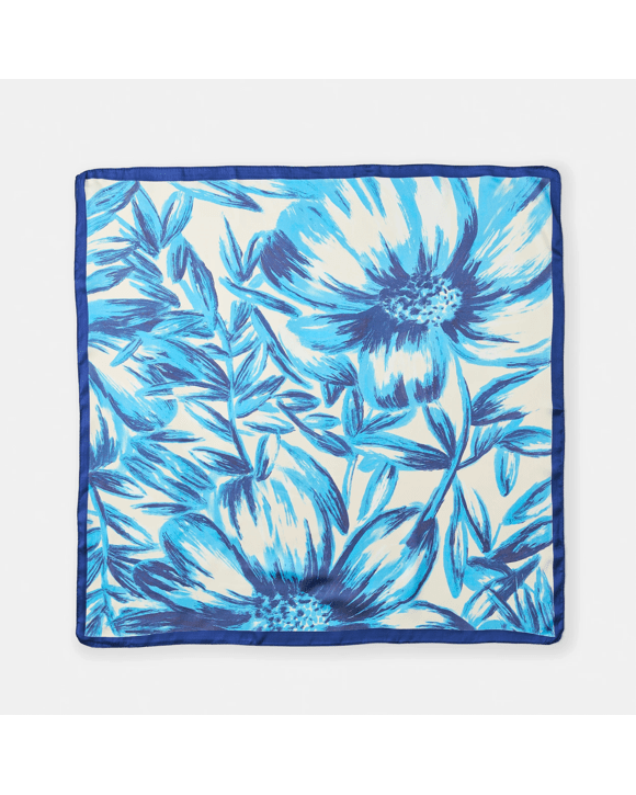 Floral Hair Scarf - Navy