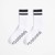 WHITE WITH NAVY BLUE STRIPE