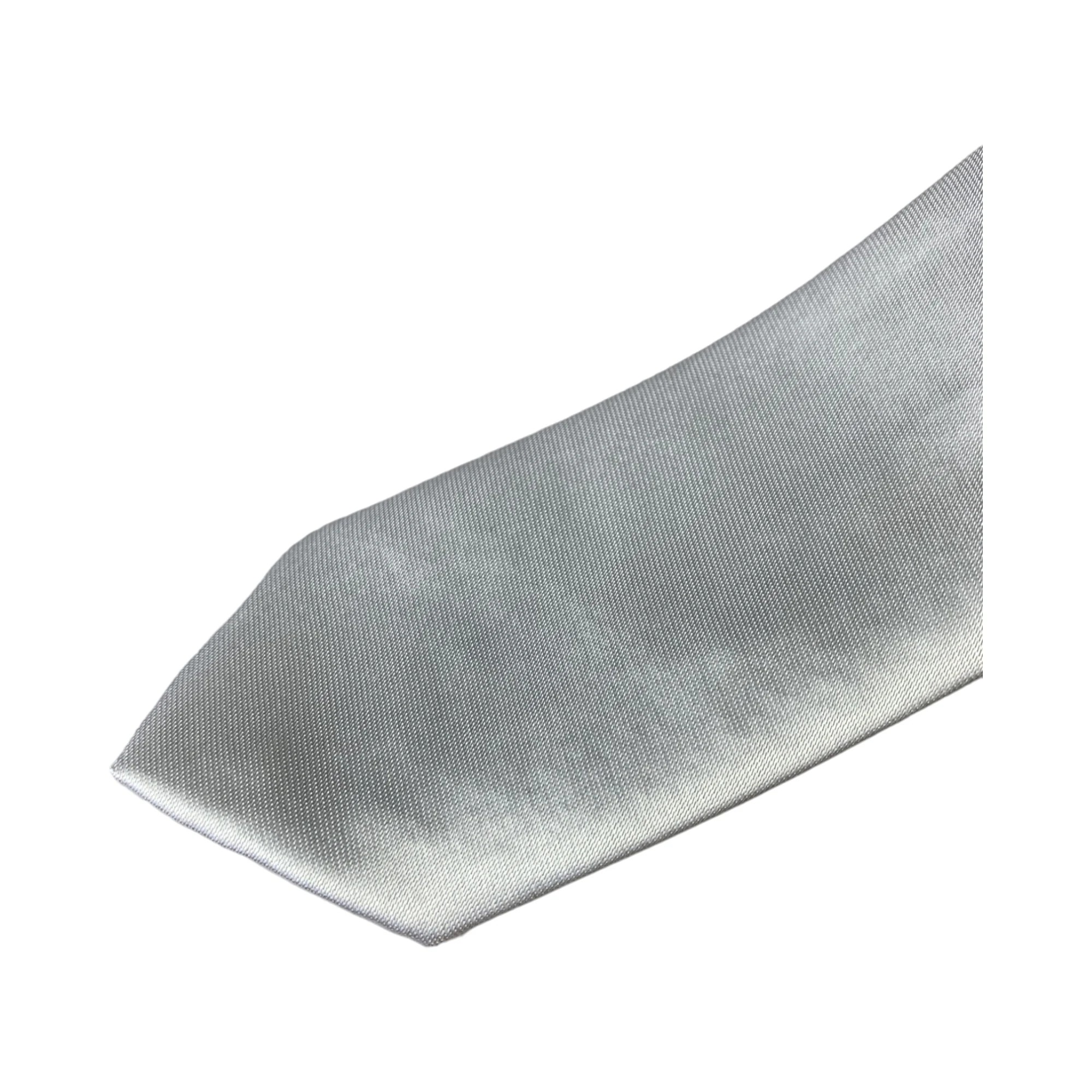 7 Zasel Mens 5cm Skinny Plain Neck Tie - White - White, 7 of 7