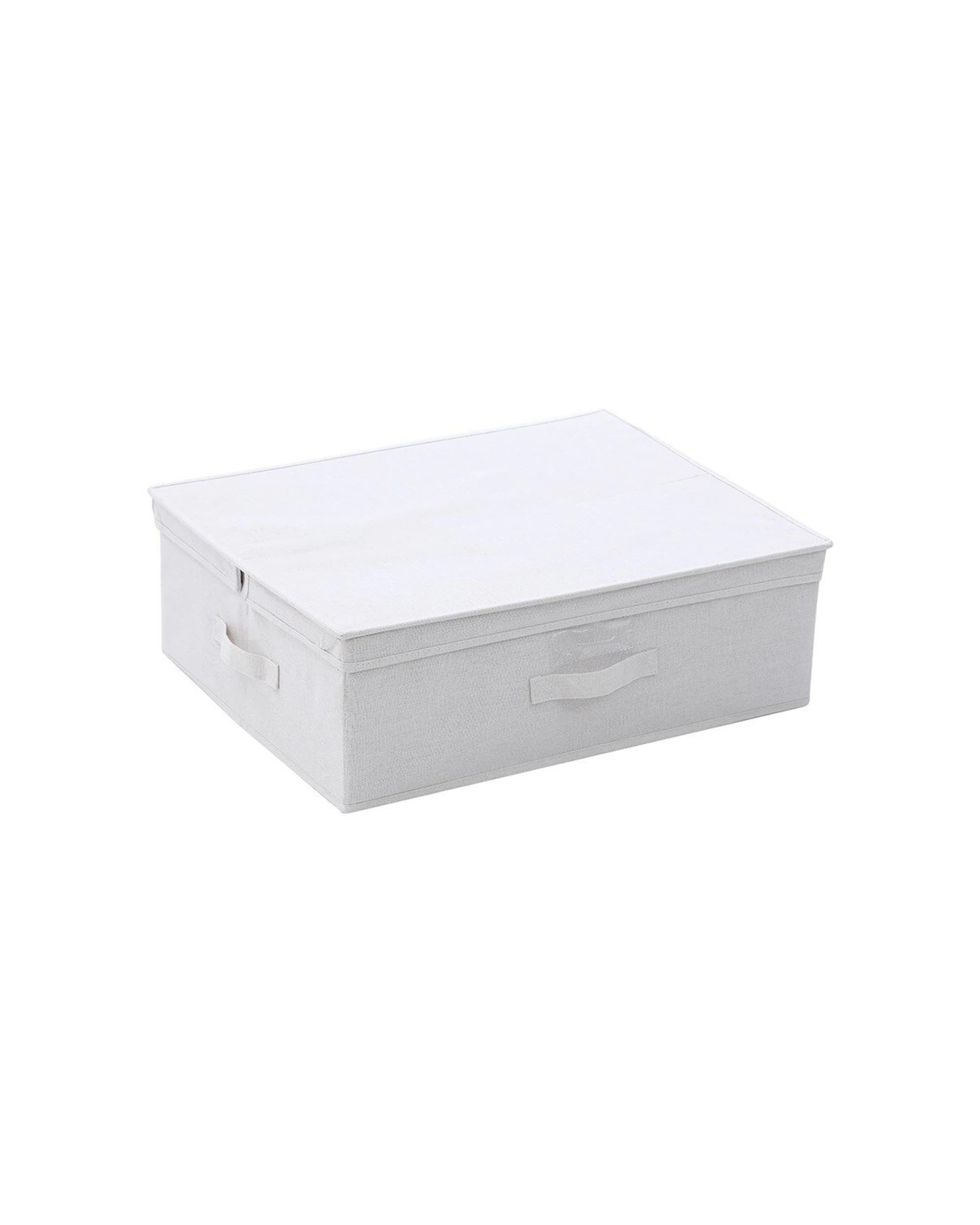 2 Boxsweden 8PK Linen Storage Underbed Box With Foldable Lid Durable 55x44x18cm
 - white, 2 of 6