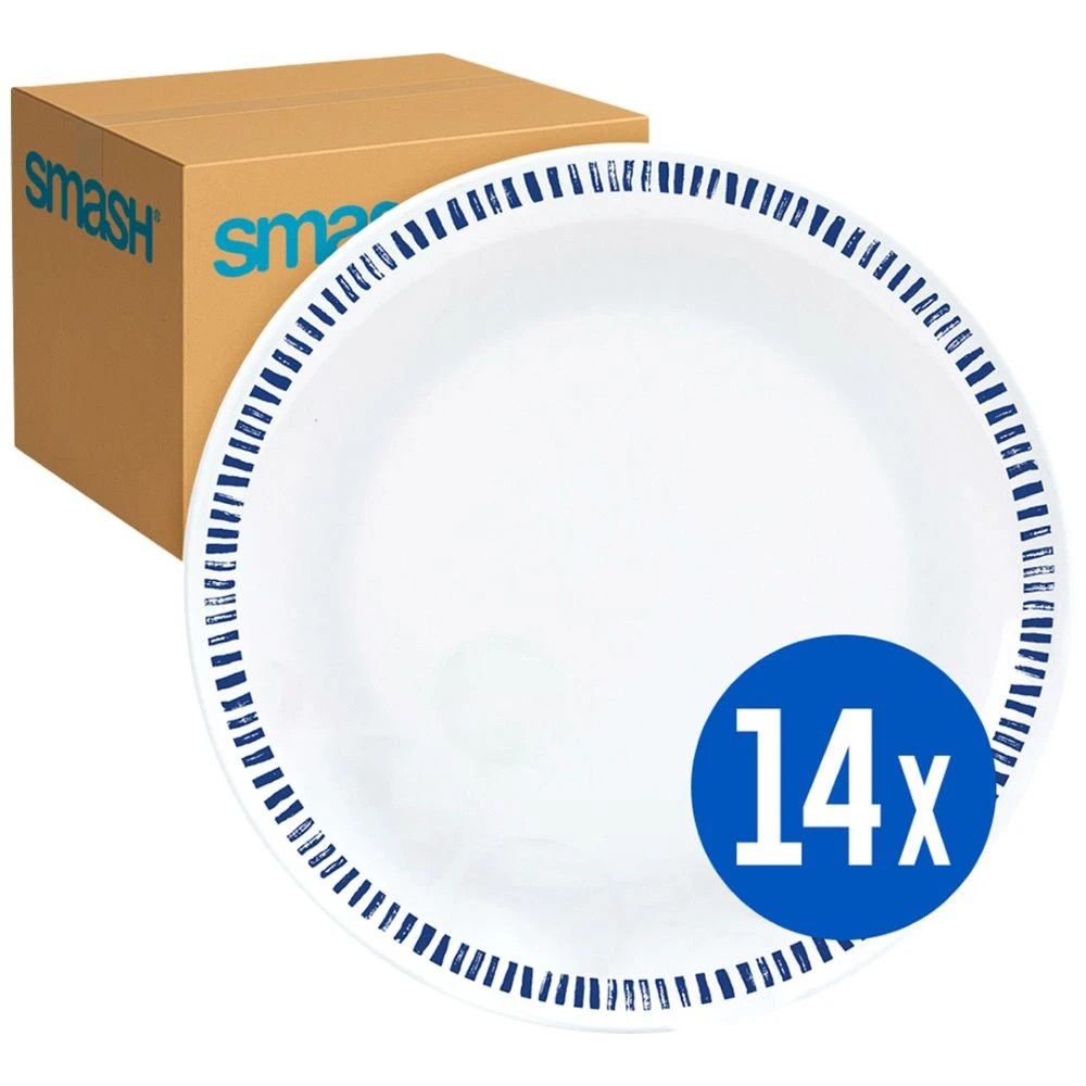 1 Smash Melamix Reusable Dinner Plate Nautical 14 Pack, 1 of 2