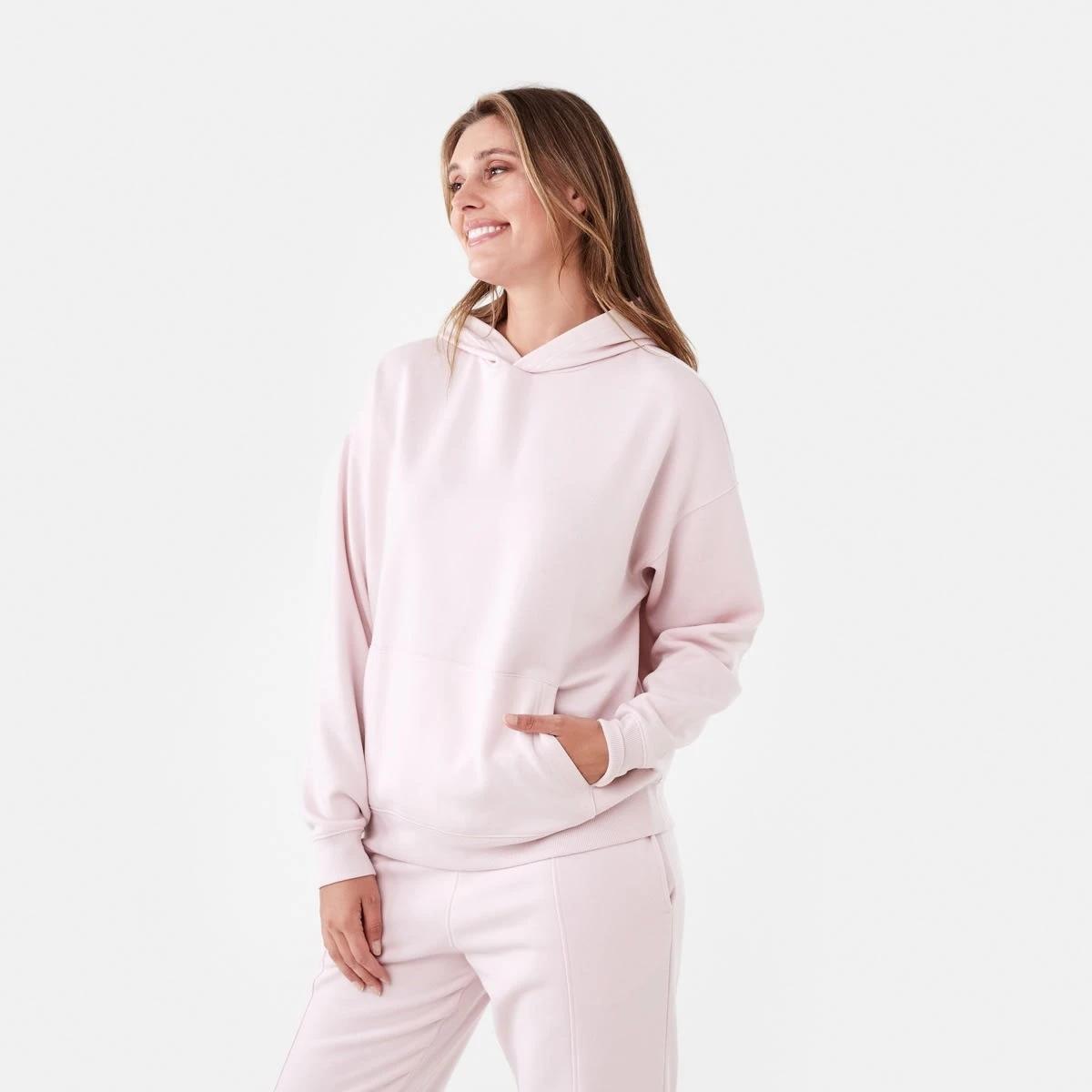 2 Active Womens Core Pop Over Hoodie Aura Pink, 2 of 6