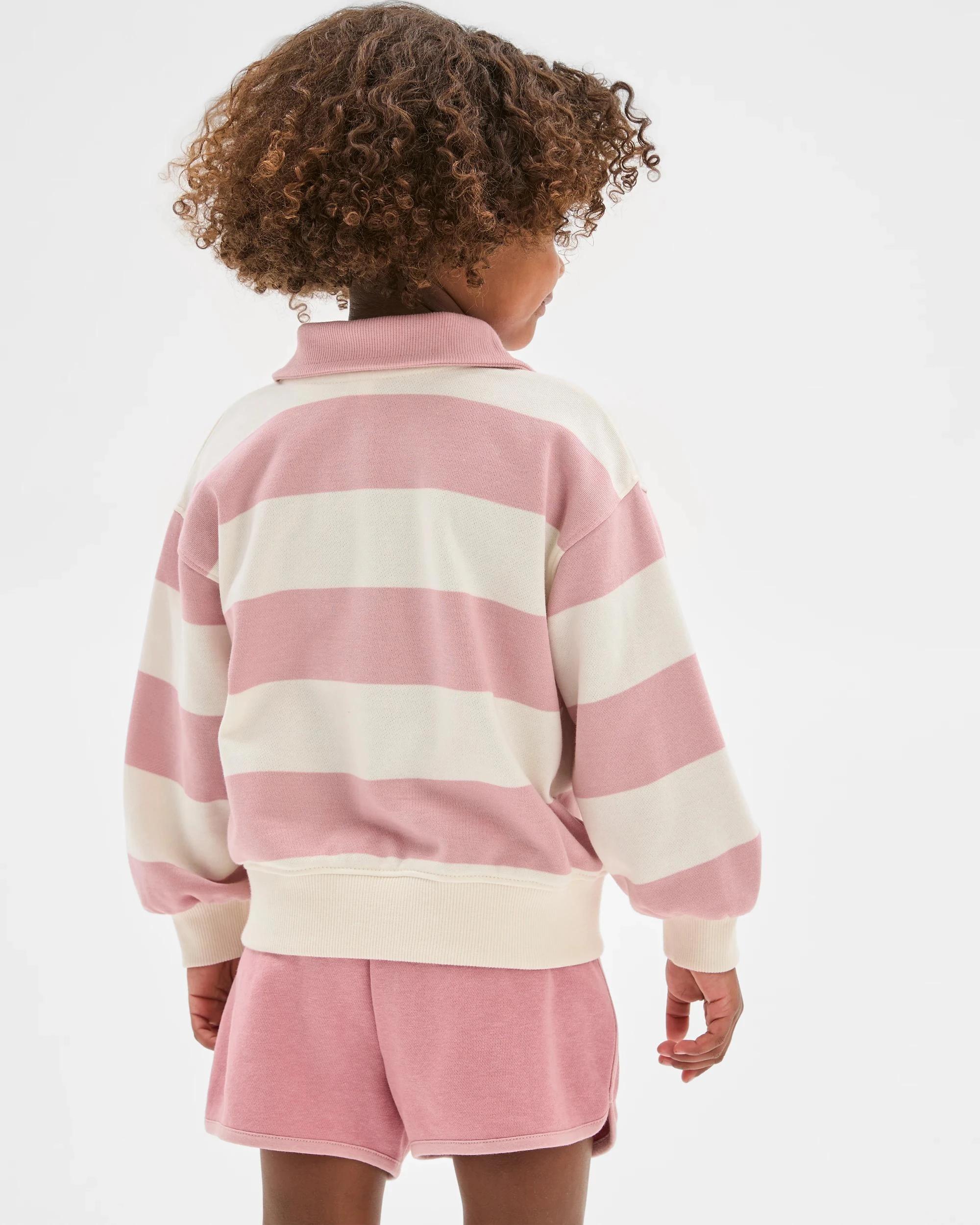 4 Target Australian Cotton Blend Fleece Top and Short 2 Piece Set PINK STRIPE, 4 of 9