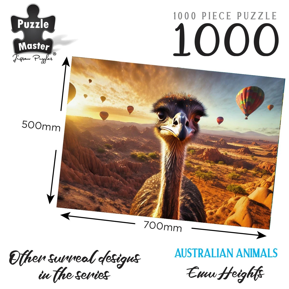6 Puzzle Master Emu Heights AR Edition 1000 Piece Jigsaw Puzzle, 6 of 9