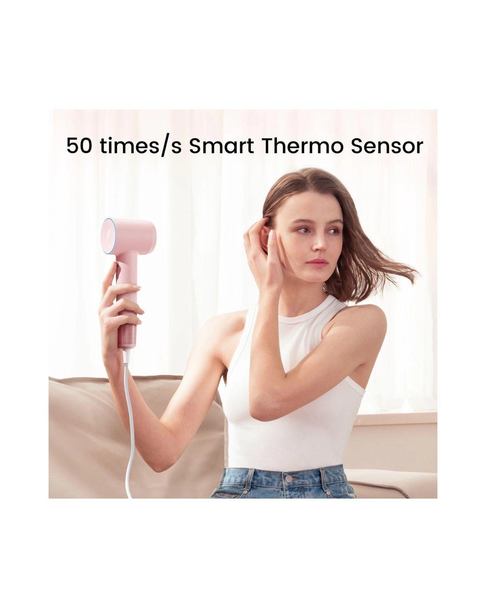 7 Laifen SE High Speed Hair Dryer Matte Pink 105000 RPM Motor with 2 Styling Nozzles, 7 of 7