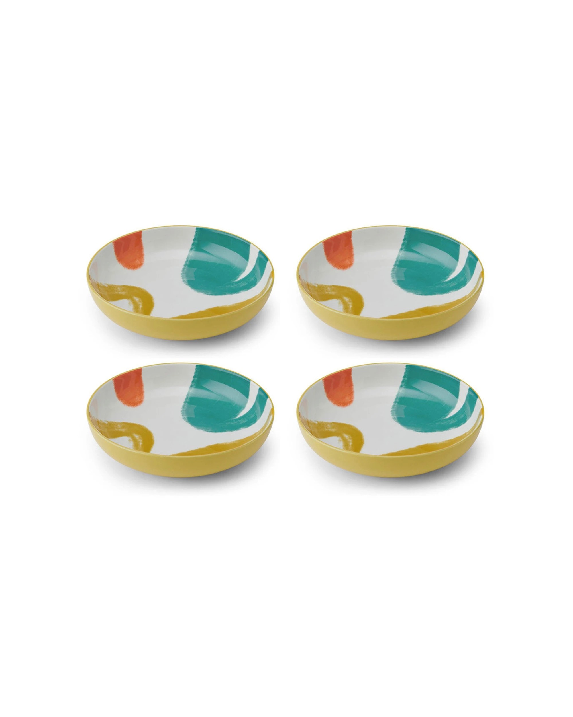 1 Mikasa 4PK Abstract Ceramic Bowl Round Dinnerware Stoneware 21cm - Multi, 1 of 8