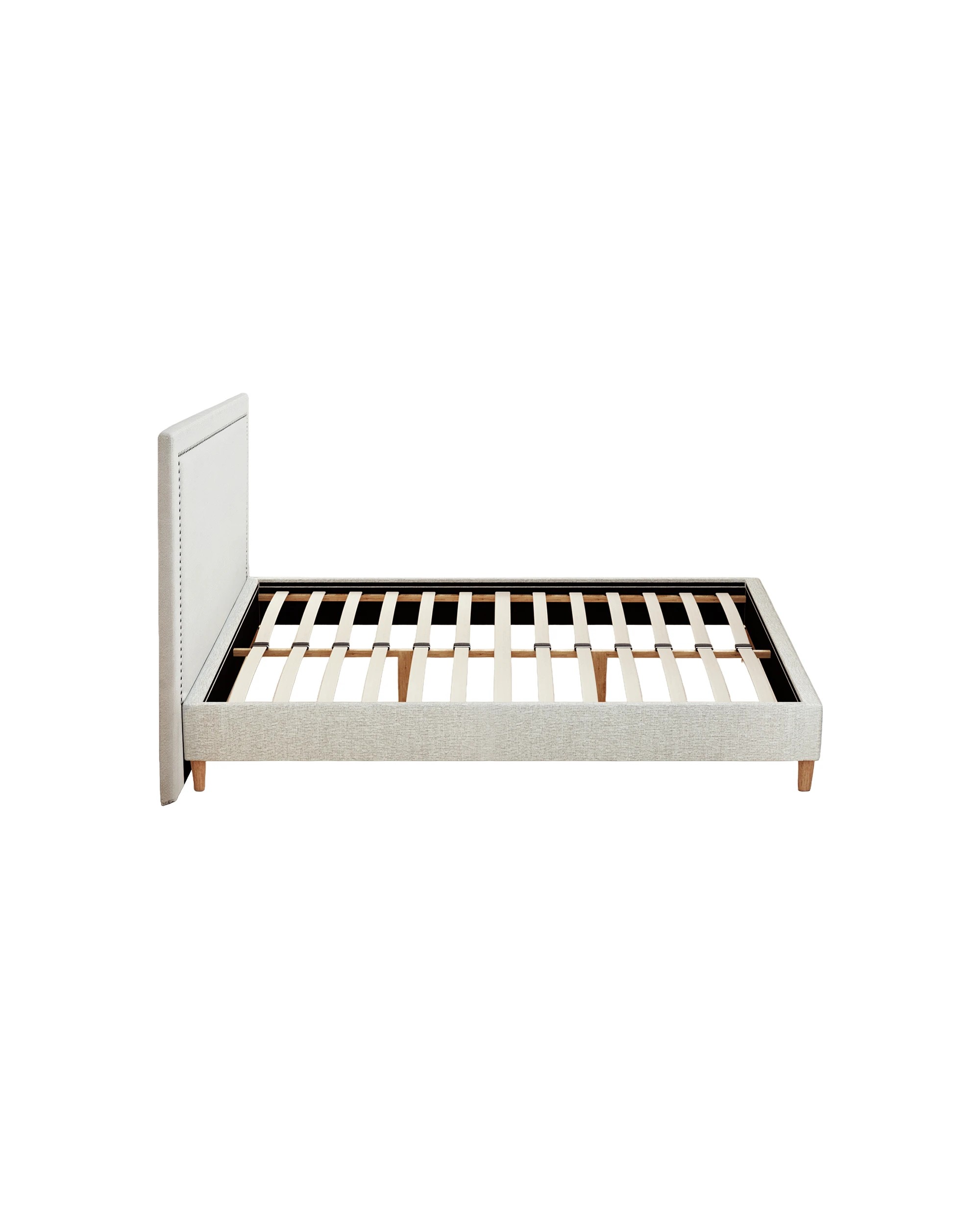 3 Artiss Queen Bed Frame Platform Bed Base Upholste Headboard Linen Fabric - Multi, 3 of 6