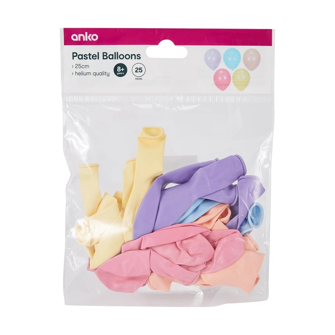 3 25 Pack Pastel Balloons, 3 of 3