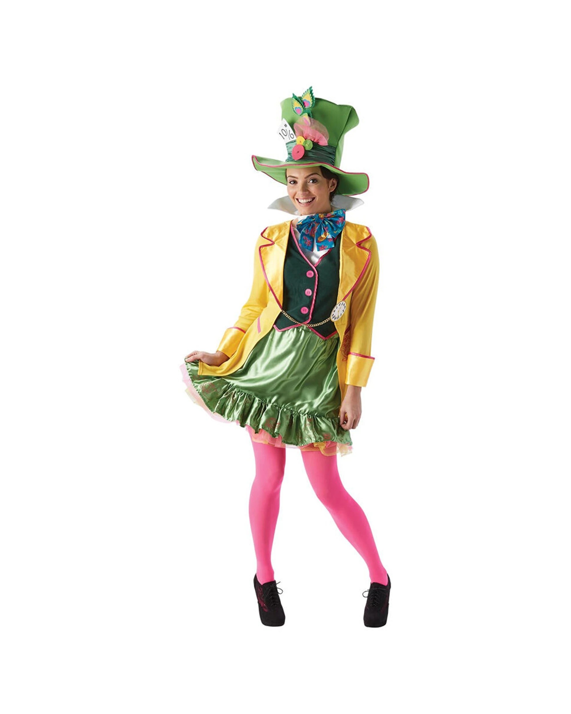1 Disney Mad Hatter Ladies Womens Dress Up Costume Size M - Multi, 1 of 4