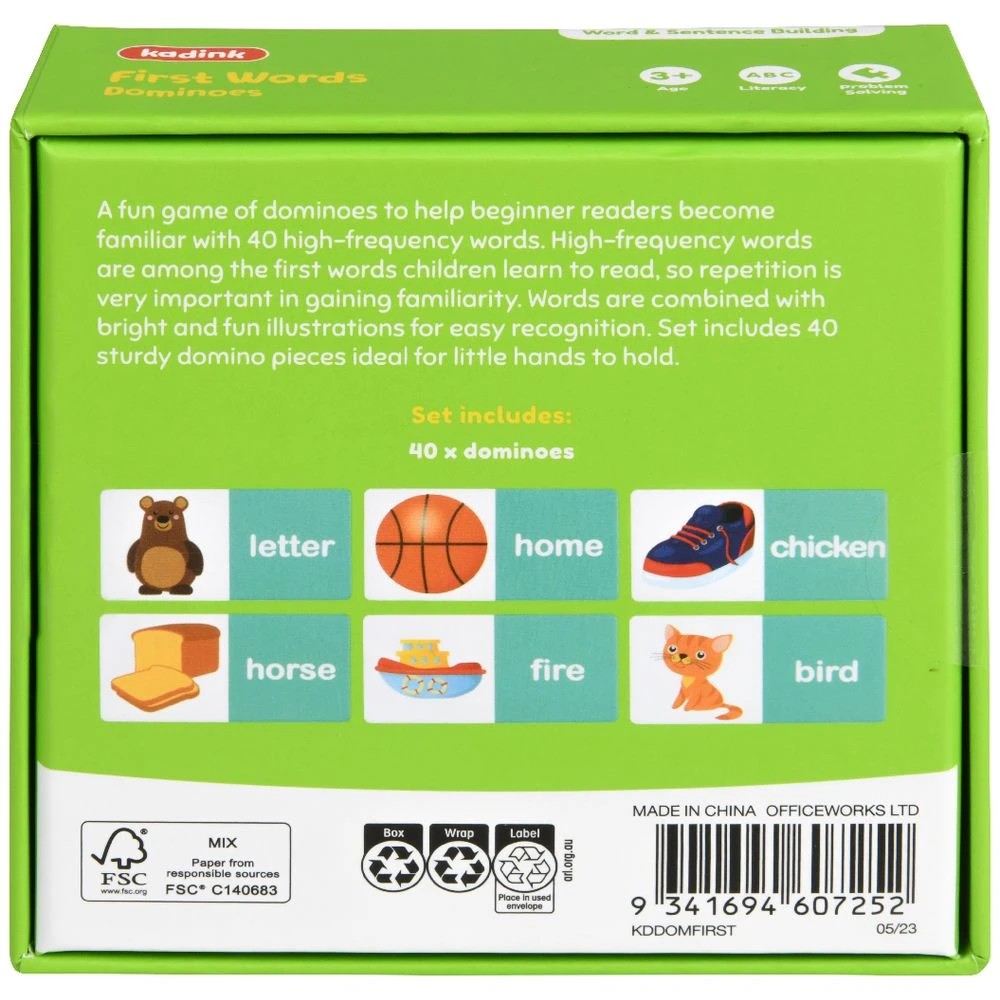 3 Kadink Dominoes First Words 40 Pack, 3 of 5