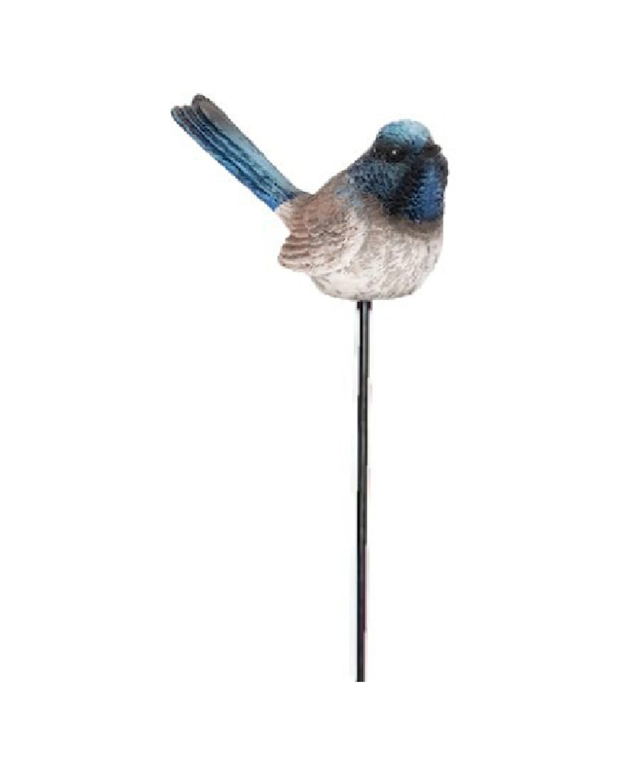 1 Alfresco Fairy Wren on Stick 36.5cm Polyresin Bird Outdoor Decor - Multi, 1 of 1