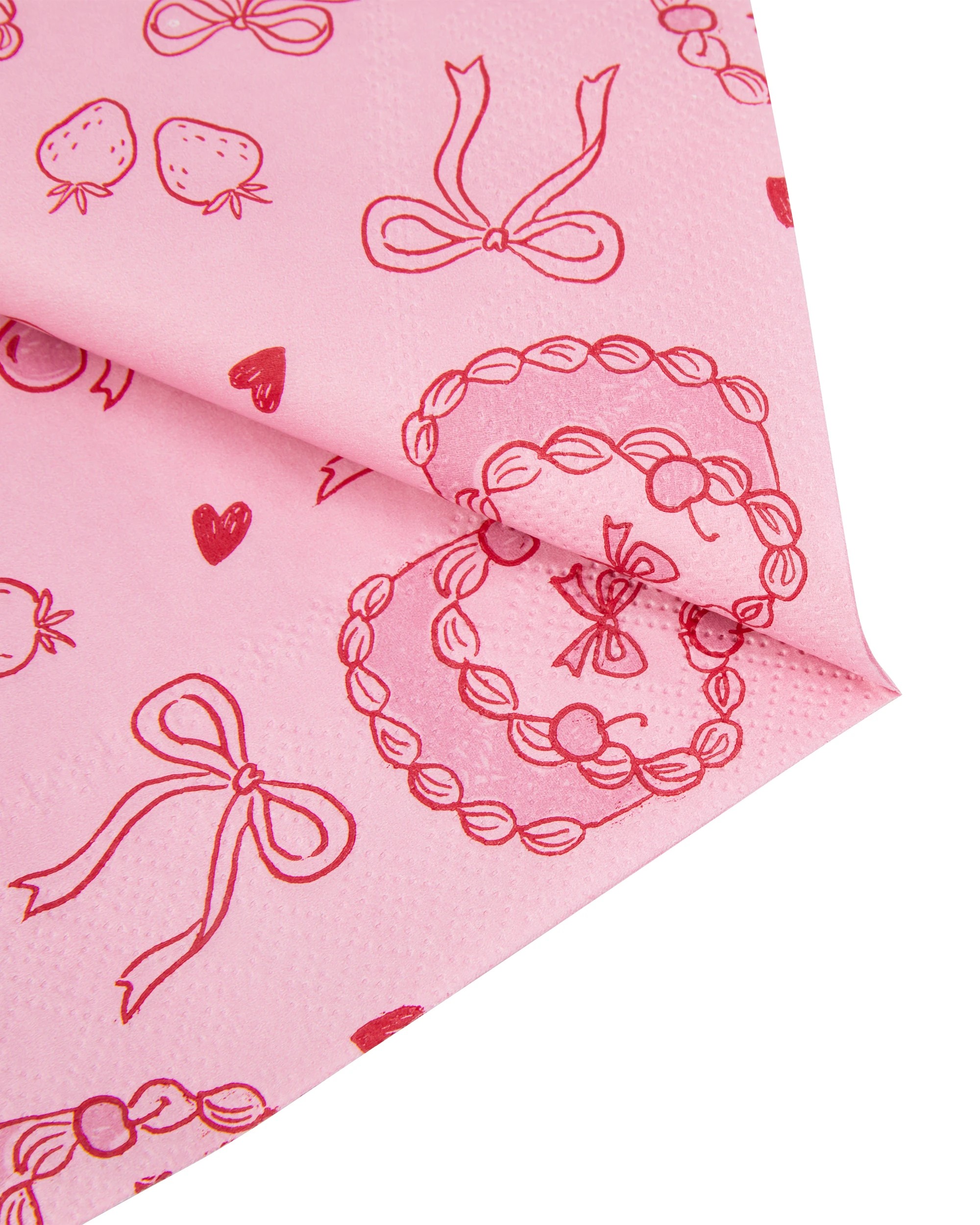3 20 Piece Pink and Red Paper Napkins, 3 of 5