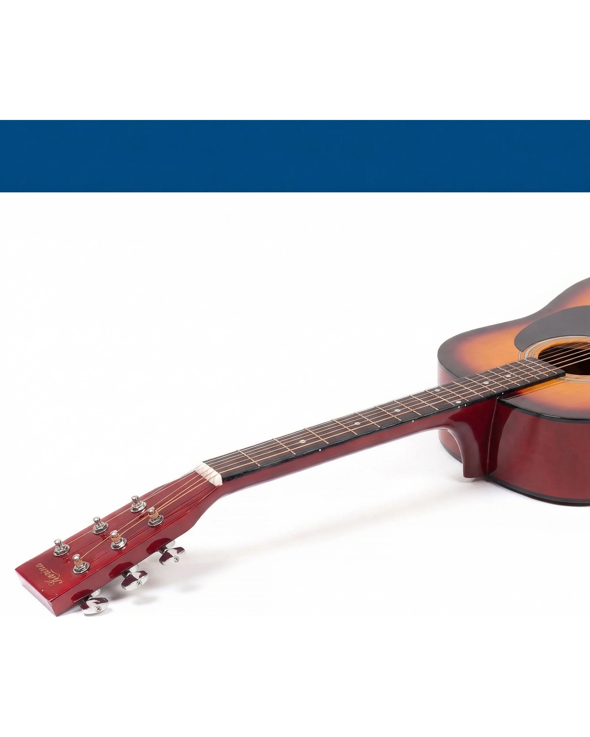 6 Karrera 41in Acoustic Guitar with EQ Band in Sunburst, 6 of 6