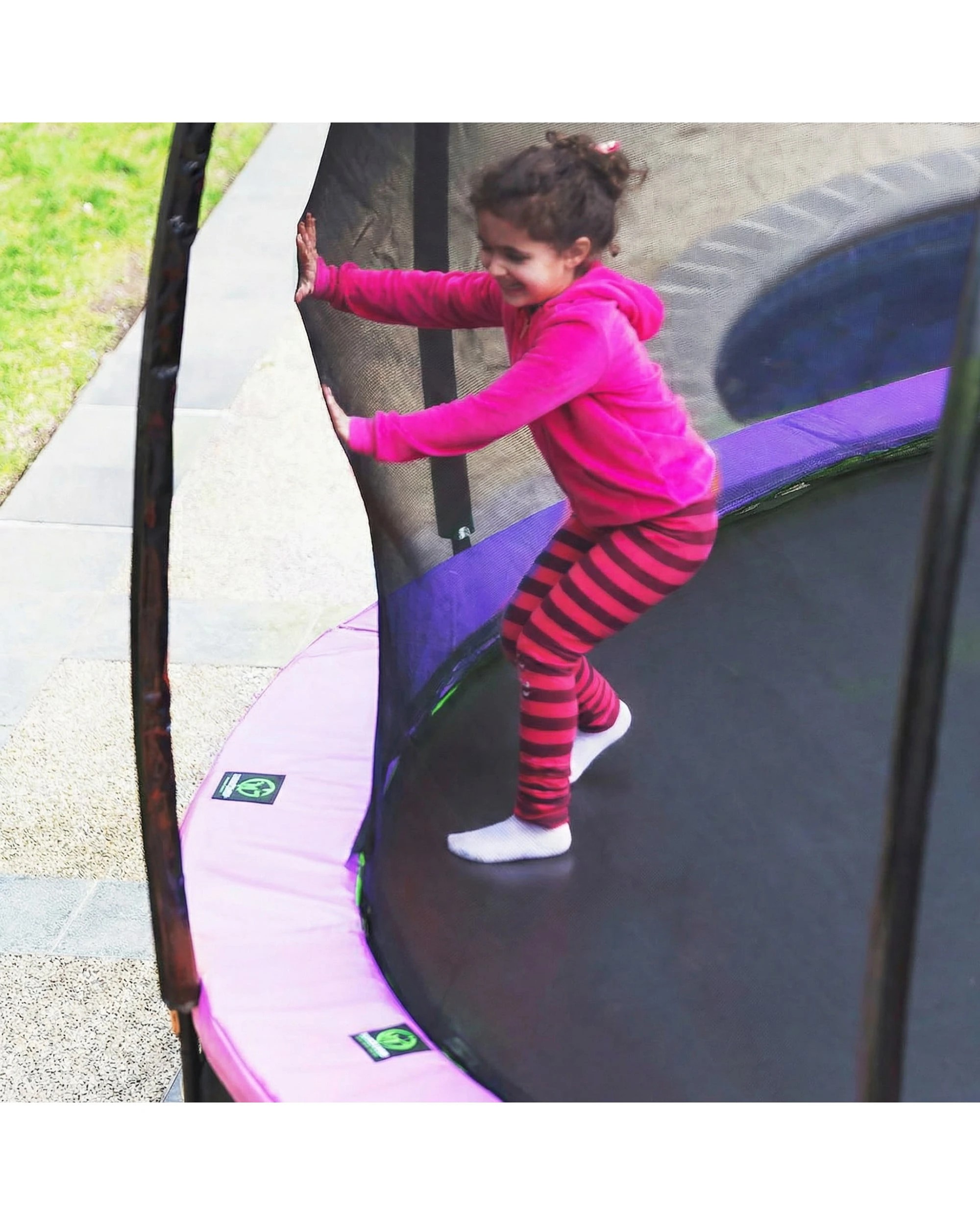 5 Kahuna 16ft Trampoline with Roof in Purple - Purple, 5 of 9