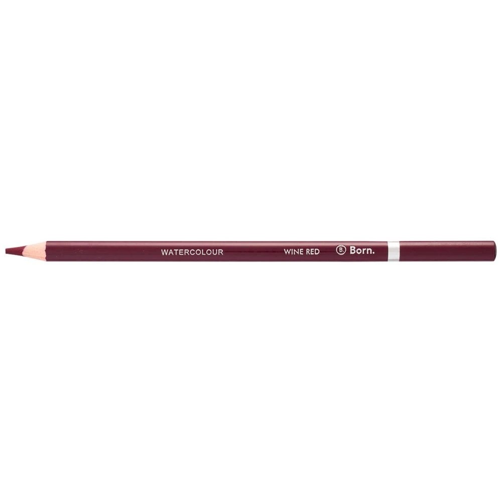 1 Born Premium Watercolour Pencil Wine Red, 1 of 3