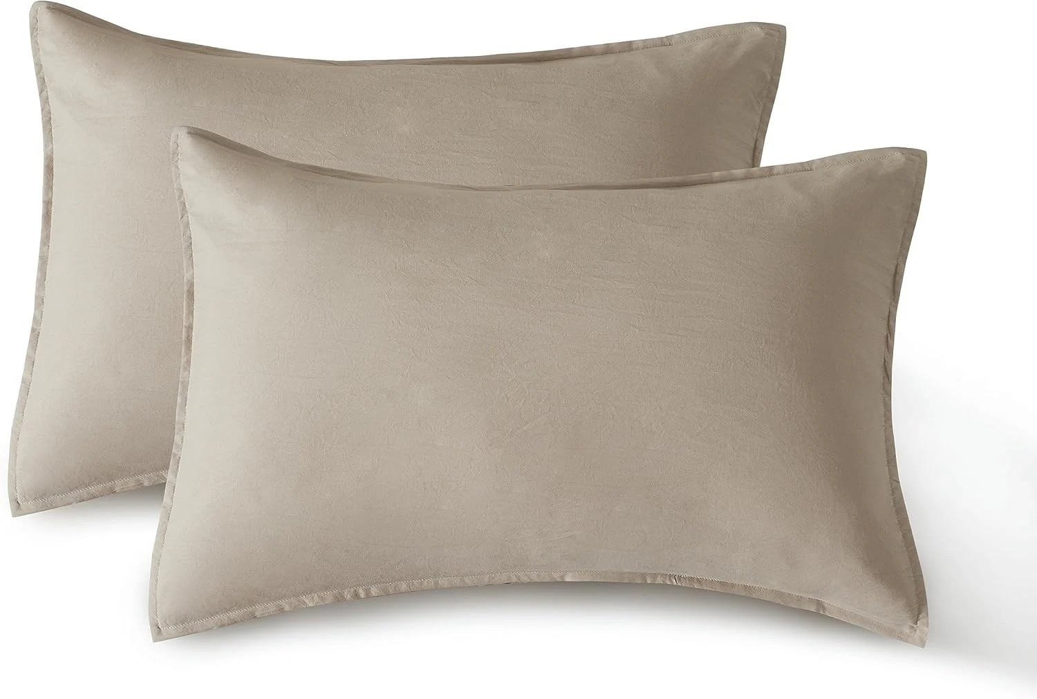 7 CleverPolly 100% Vintage Washed Microfibre Quilt Cover Set - Linen - Super King Bed, 7 of 7