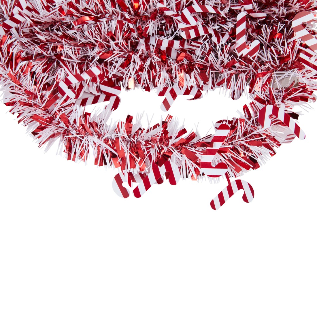 2 6m Candy Cane Christmas Tinsel, 2 of 5