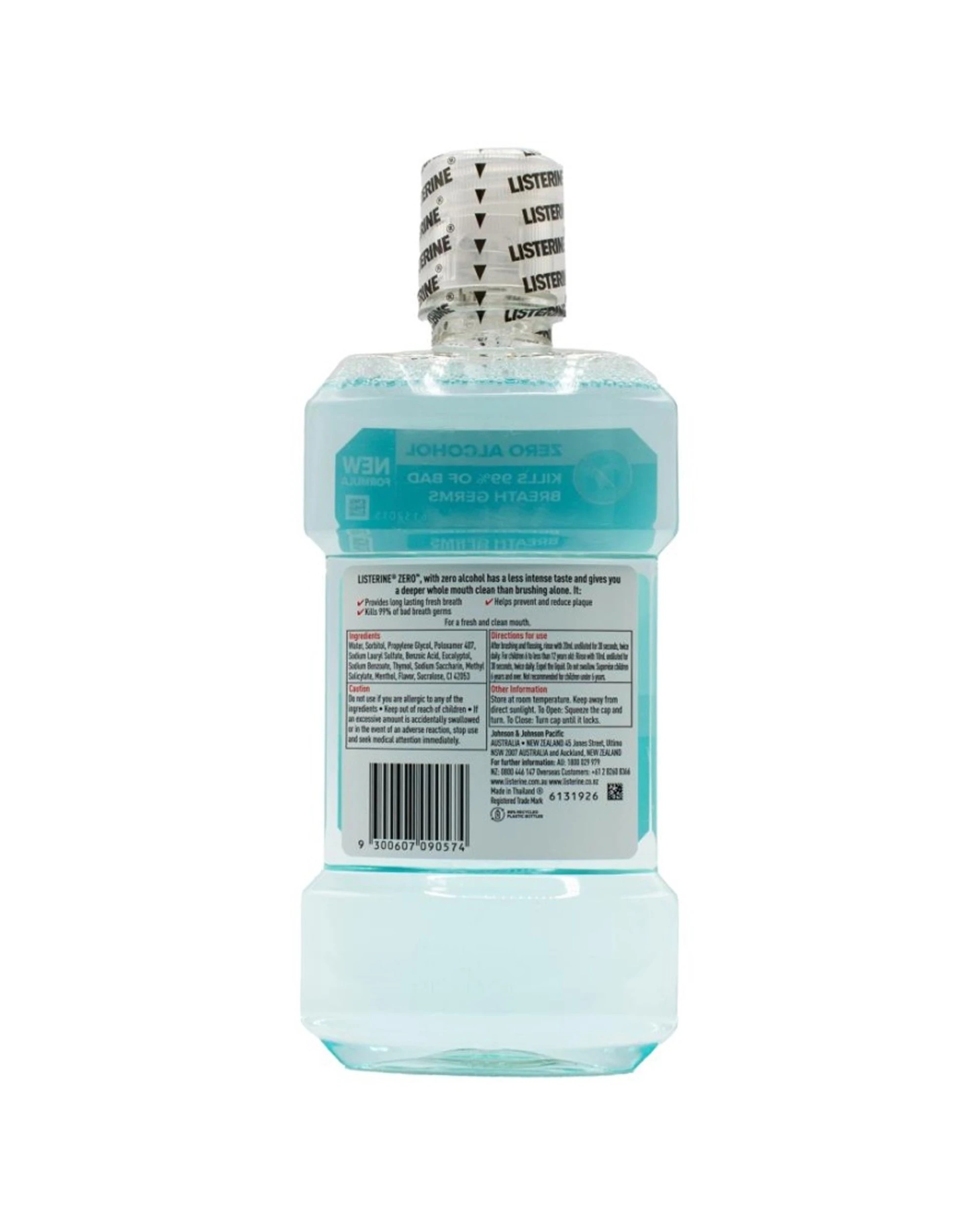 3 Listerine 8PK Zero Cleansing Refreshing Antibacterial Mouthwash Mild 500ml - Clear, 3 of 3