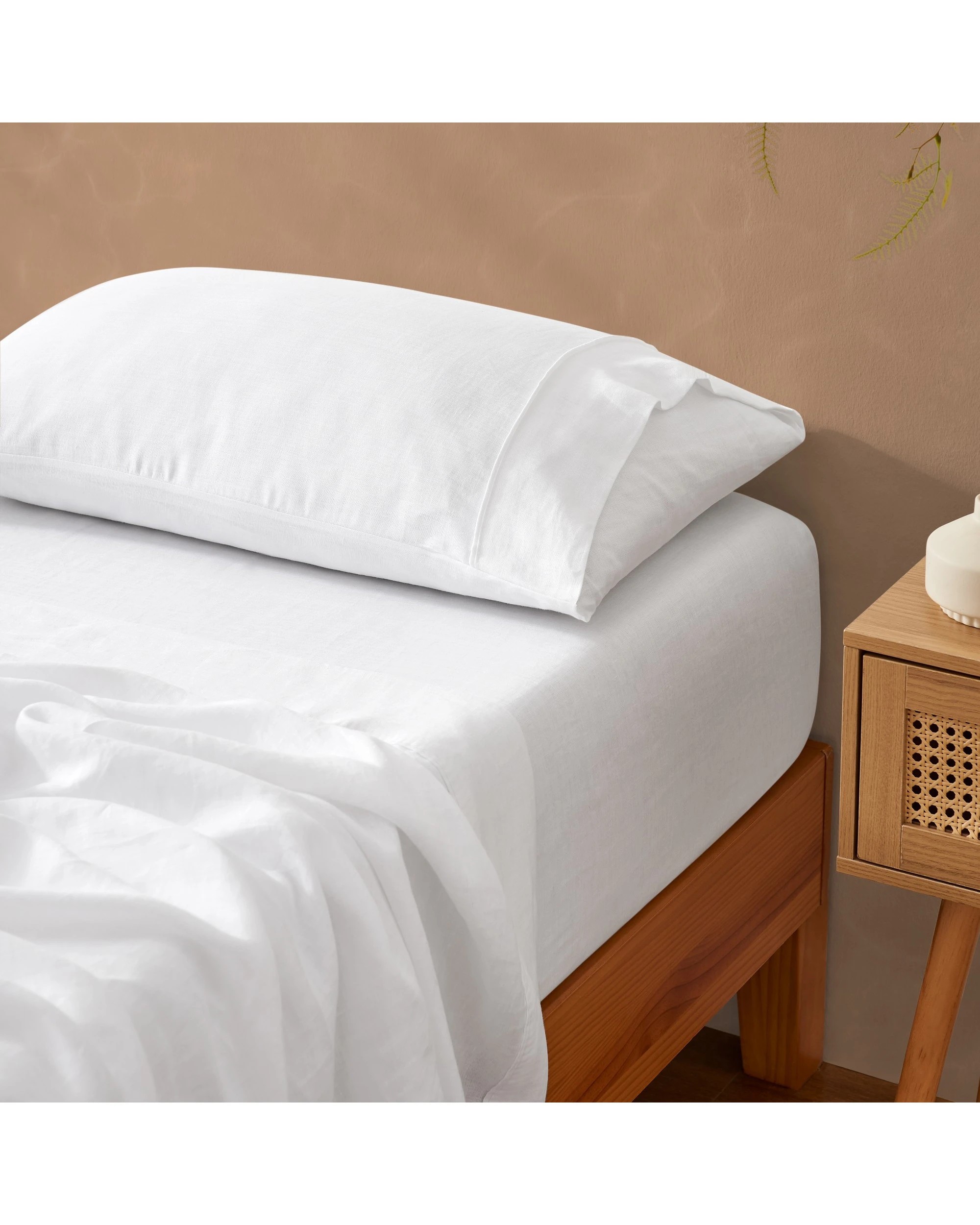 2 Natural Home Vintage Washed 100% Hemp Sheet Set - Super King Bed - White, 2 of 8