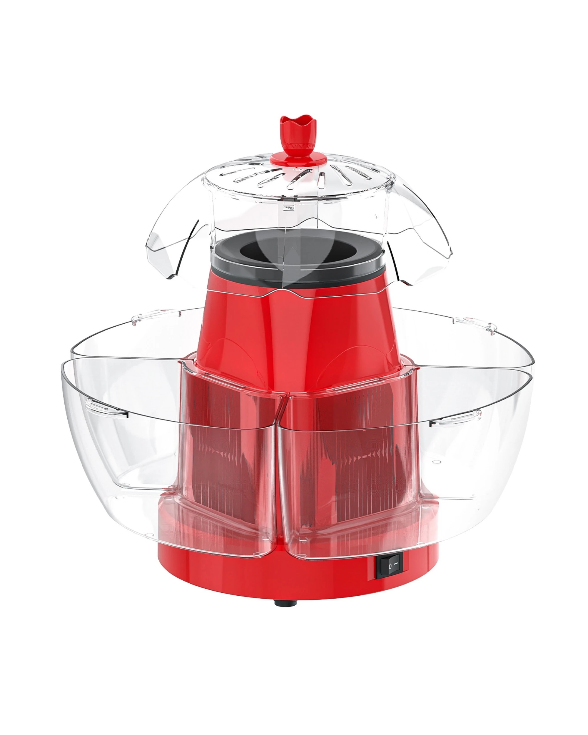 1 Advwin Popcorn Maker Machine, Oil-free Popping - Red, 1 of 6