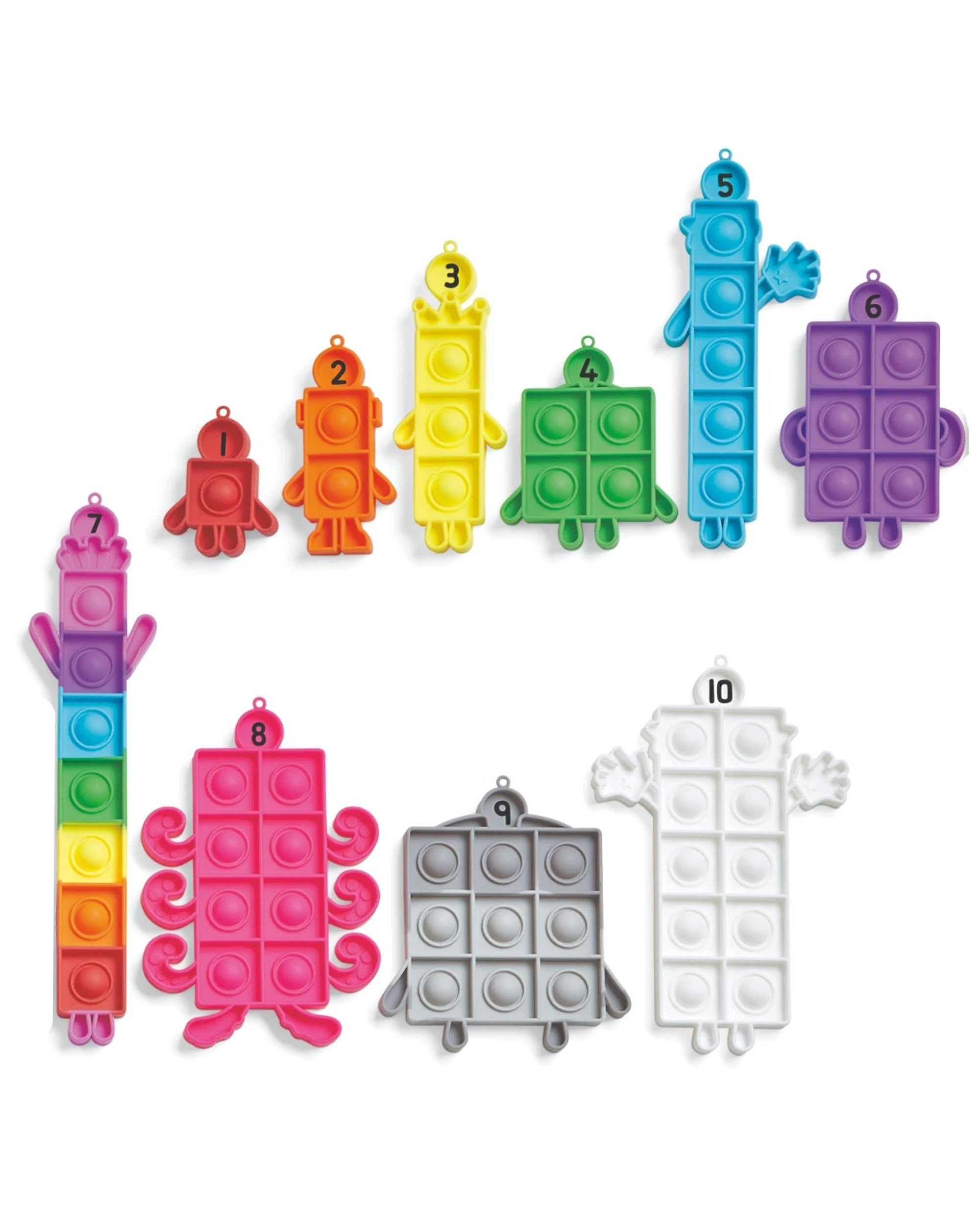 2 Numberblocks Sensory Bubble Poppers One to Ten 10pc Set, 2 of 6