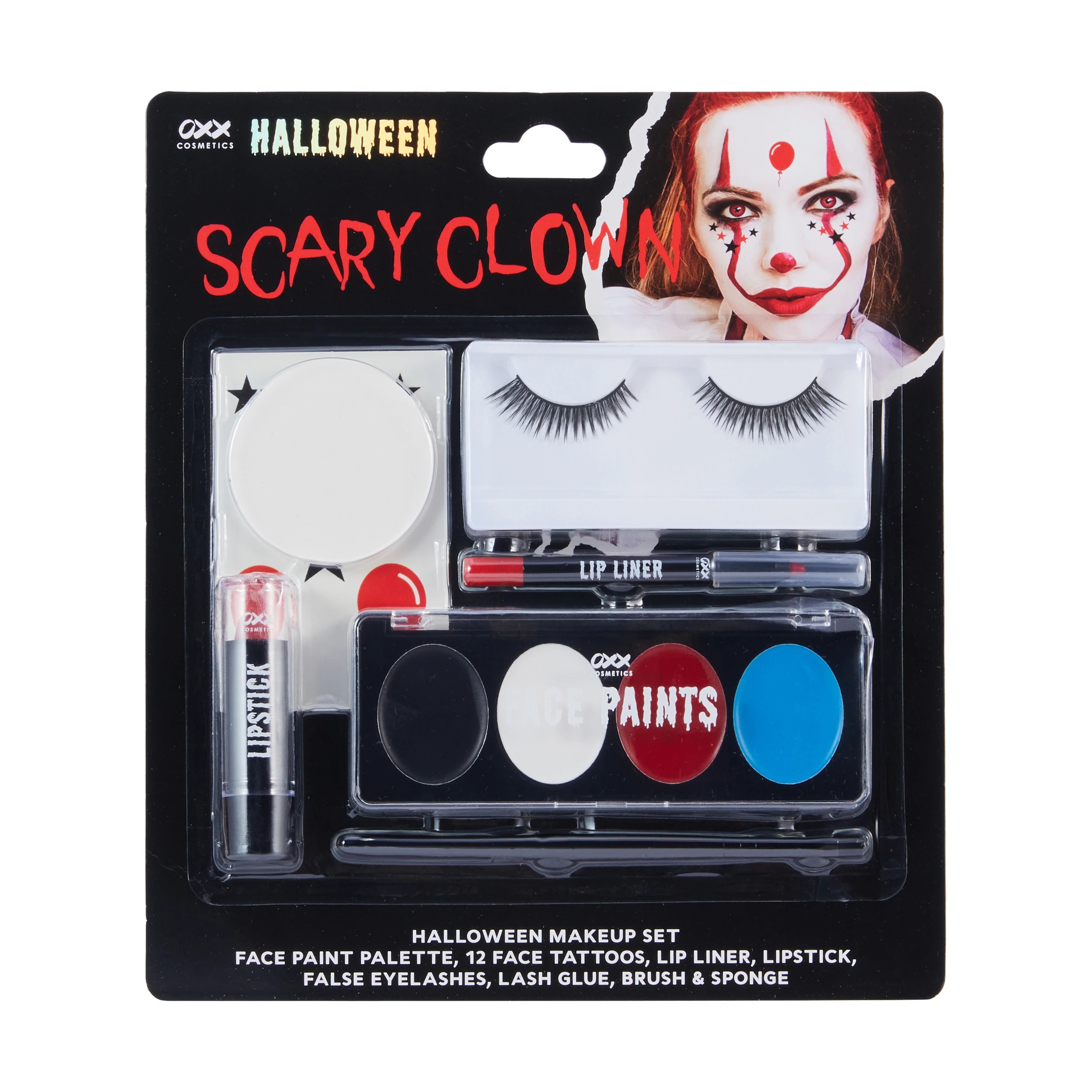 1 OXX Cosmetics Halloween Scary Clown Makeup Set, 1 of 7