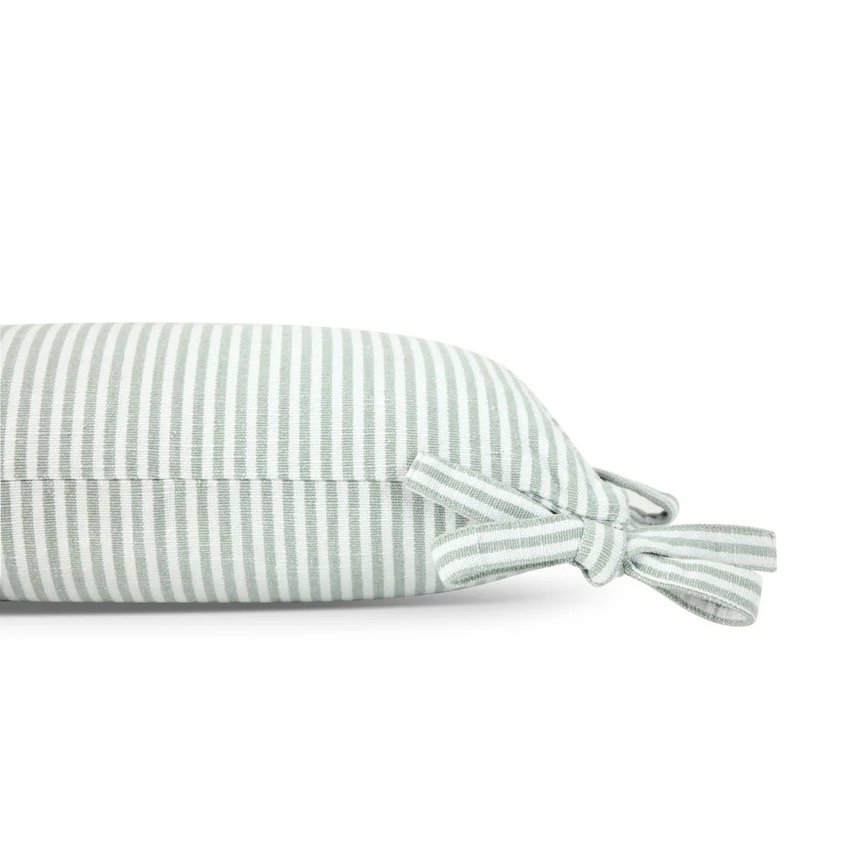 2 Stripe Bow Cushion - Sage, 2 of 5