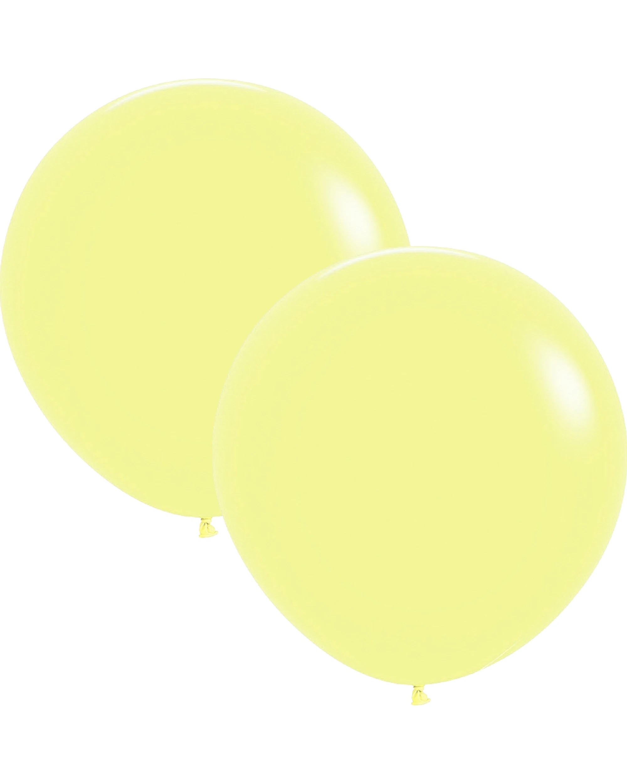 1 Five Star Jumbo 60cm Pastel Matte Balloon Round Pack of 2 - Yellow, 1 of 2