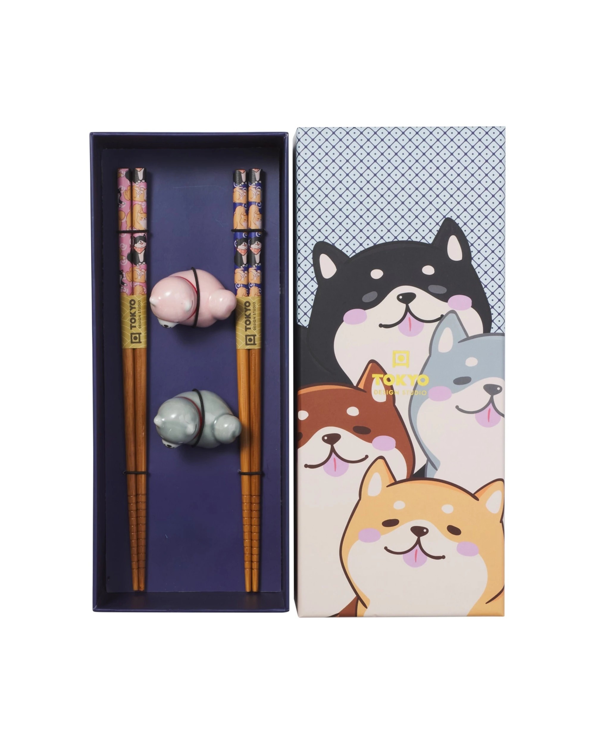 3 Tokyo Design 2x 4pc Chopstick Shiba Dog Chopsticks with Rest - Assorted, 3 of 6