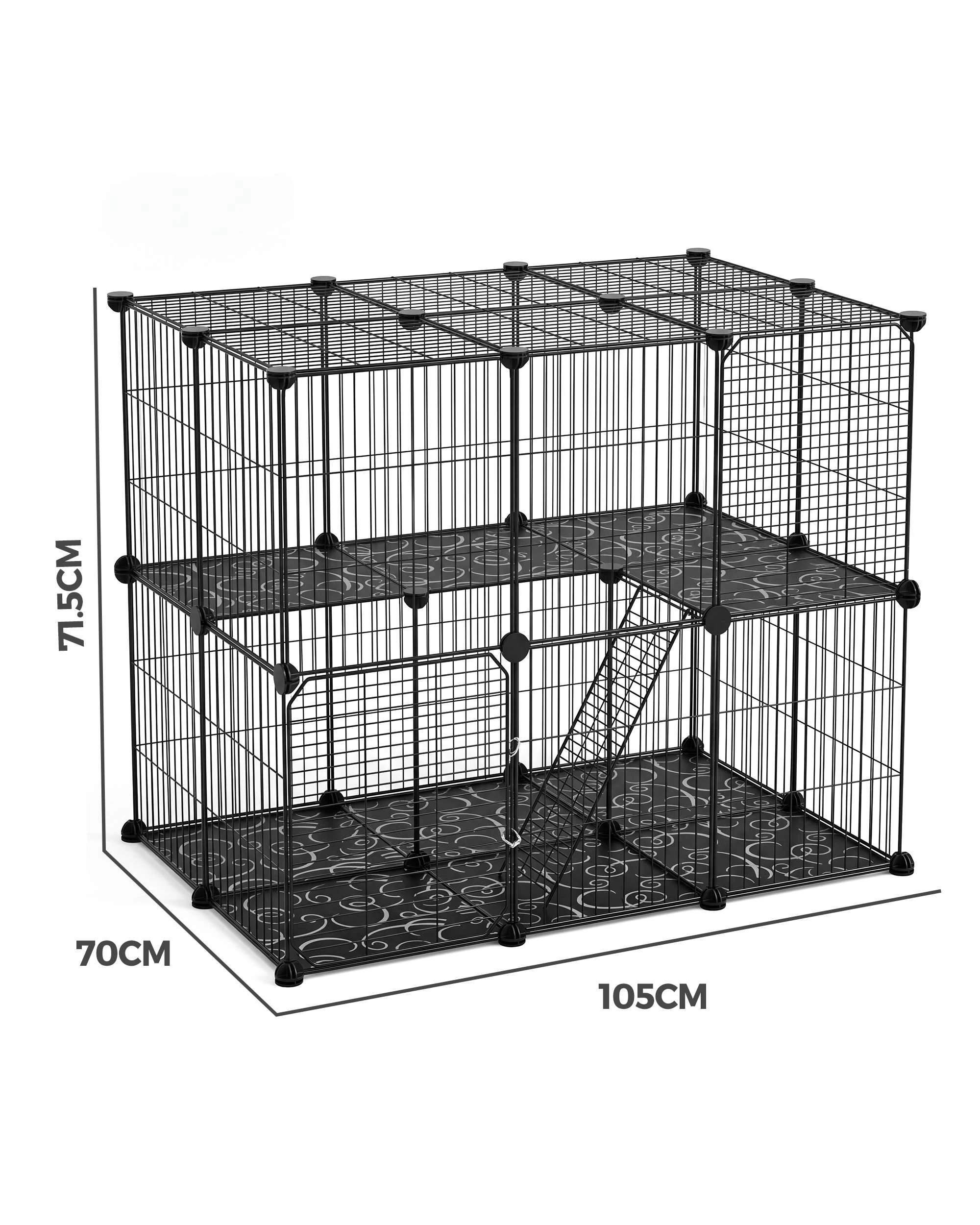 8 Advwin DIY Cat Cage Enclosure Pet Crate Rabbit Hutch Pet Scene Kitty Kennel, 8 of 8