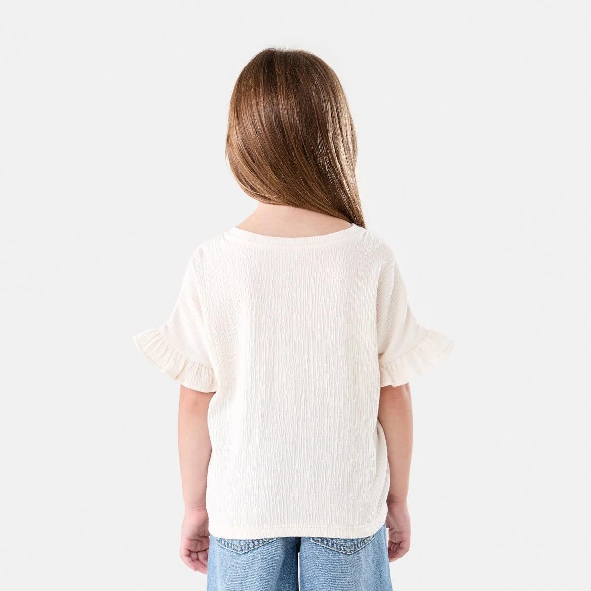 2 Short Sleeve Crinkle T-shirt CHALK, 2 of 6