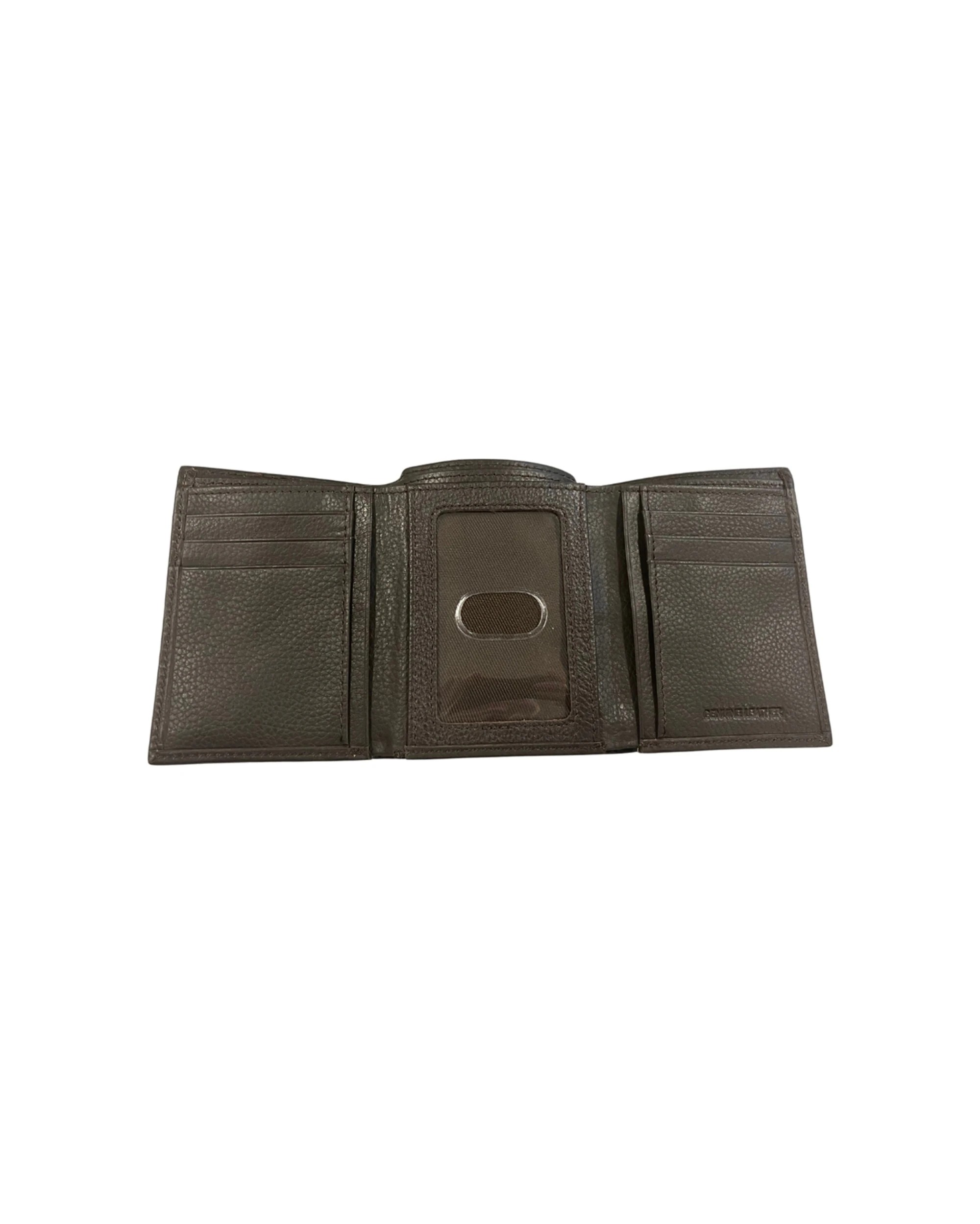2 John Deere Tri-Fold Wallet Pebble Grain Leather 11 Card Slots ID Window - Multi, 2 of 4