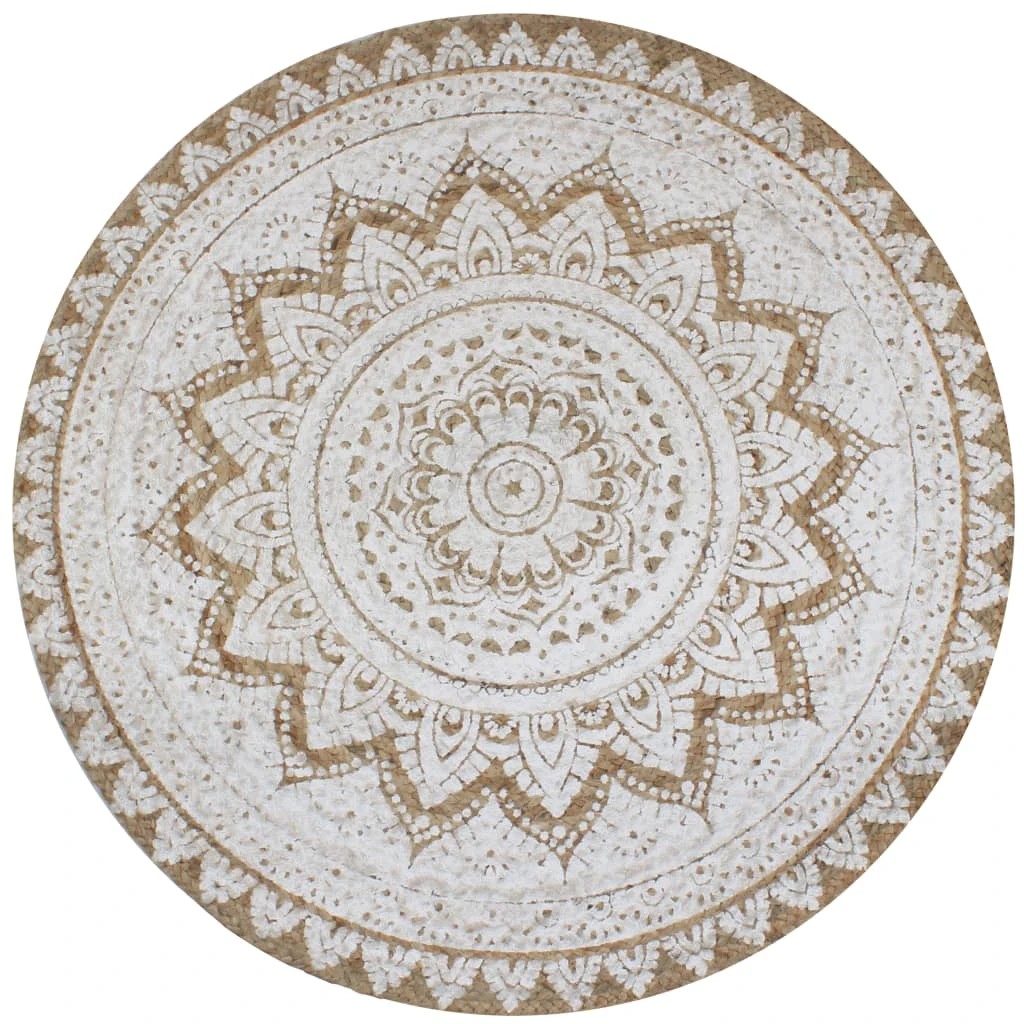 1 Vidaxl Area Rug Jute - Beige, 1 of 5