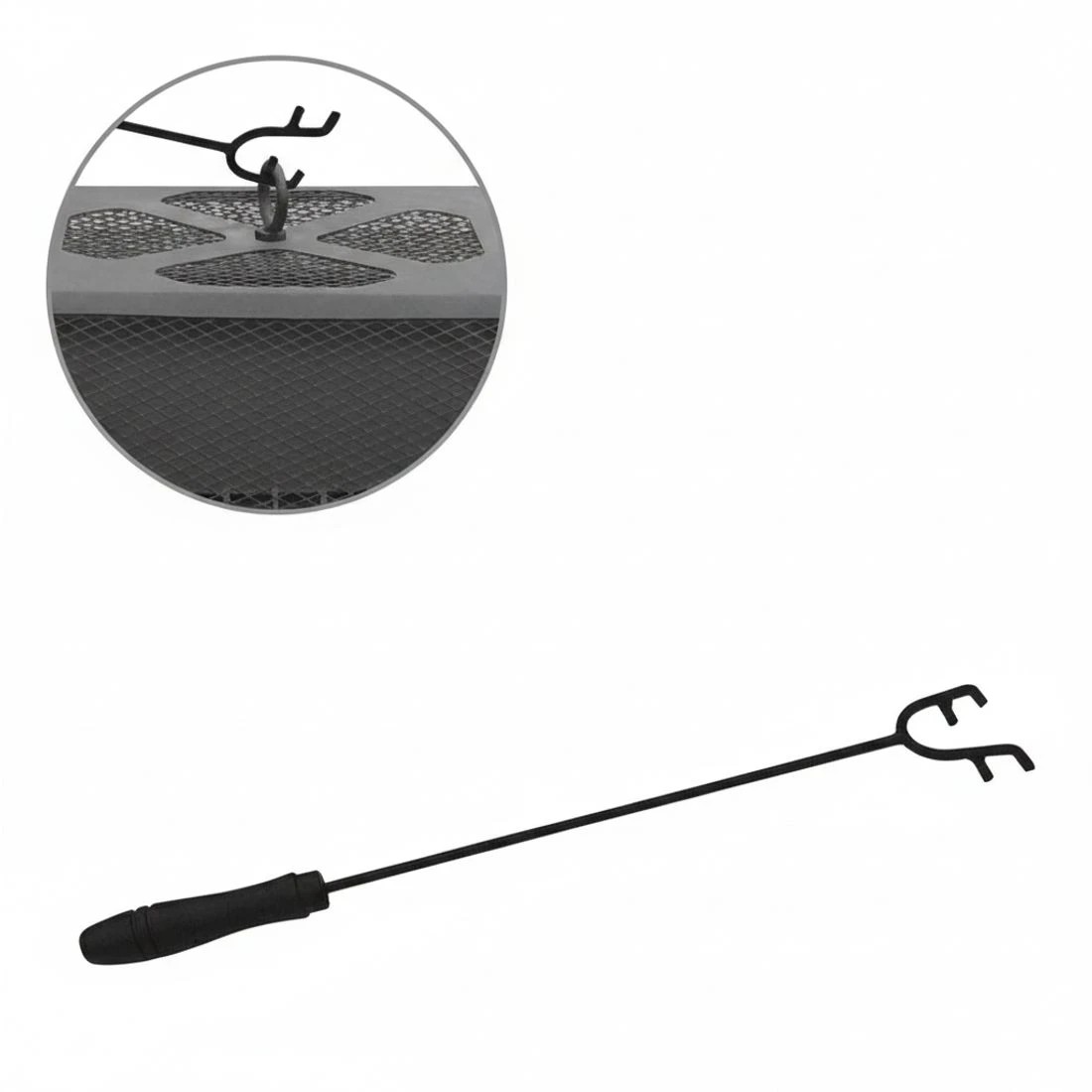 6 Grillz Fire Pit BBQ Grill Ice Bucket 4-In-1 Table - Black, 6 of 7