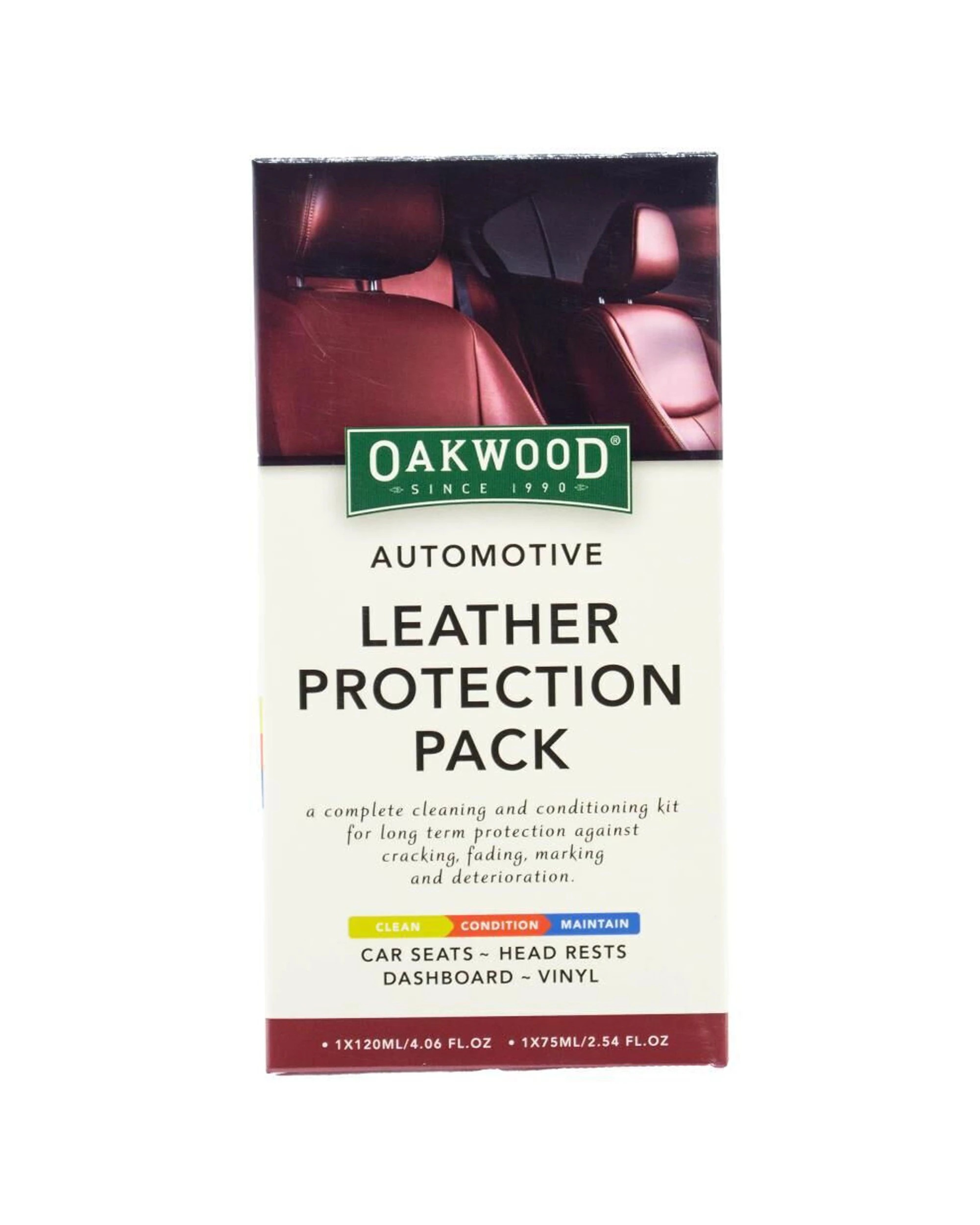 2 3x4pc Oakwood Automotive Leather Protection Pack Clean Condition Maintain - Multi, 2 of 5