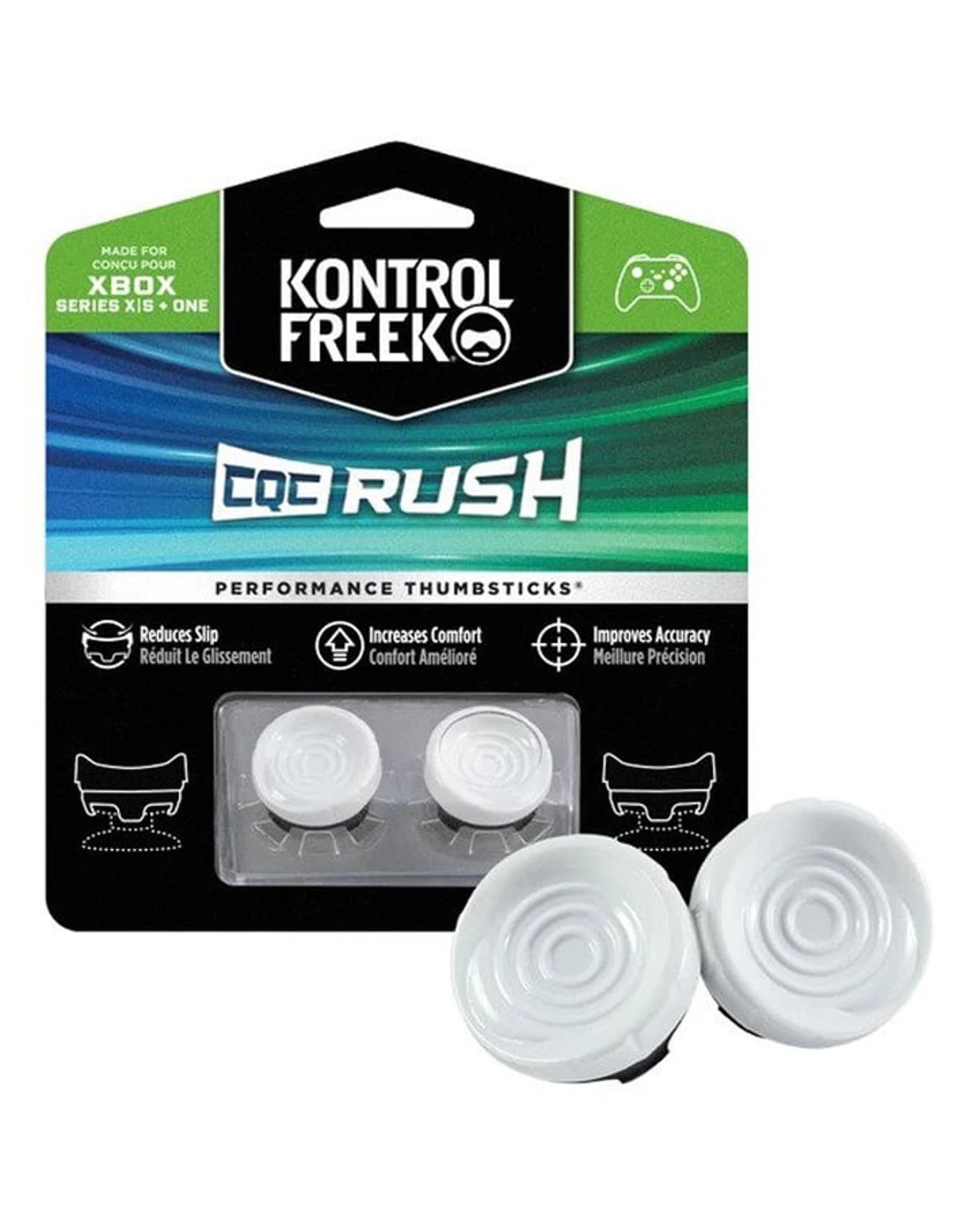 1 KontrolFreek CQC Rush Performance Thumbsticks for Xbox Series X, Xbox One - White, 1 of 5