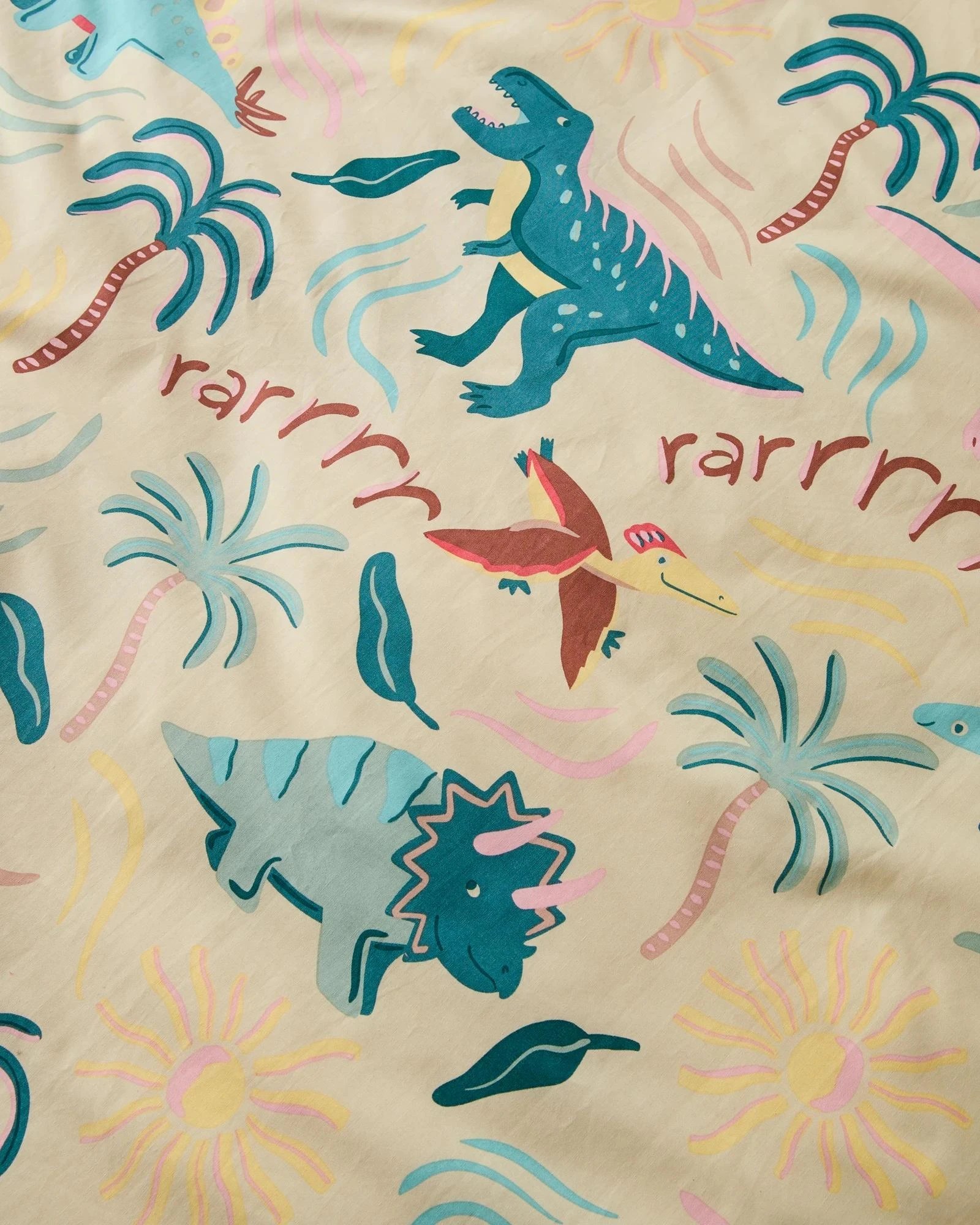 5 Target Xavier Dinosaur Australian Cotton Kids Quilt Cover Set - Double Bed - Green, 5 of 6