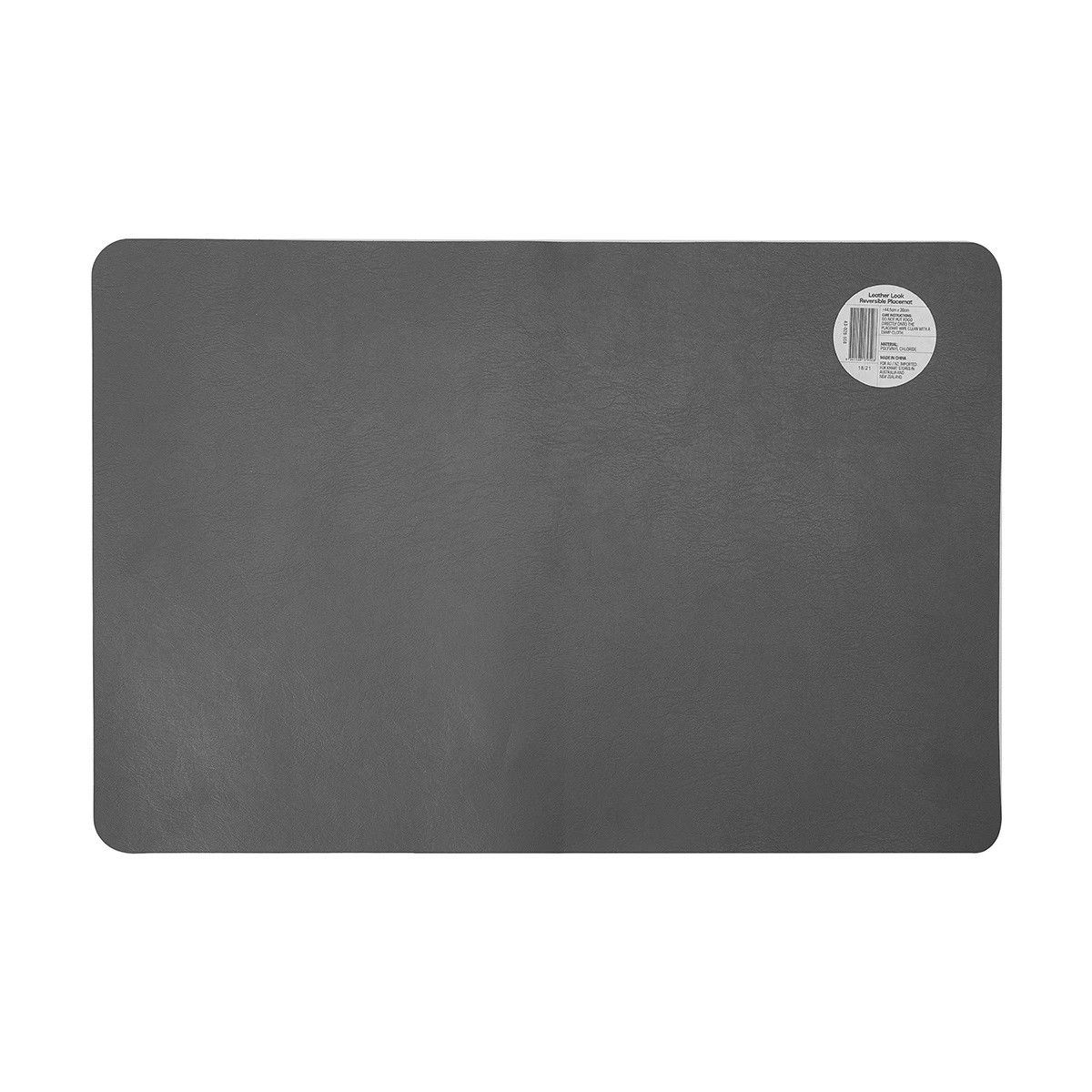 8 Leather Look Reversible Placemat - Black and Grey, 8 of 8