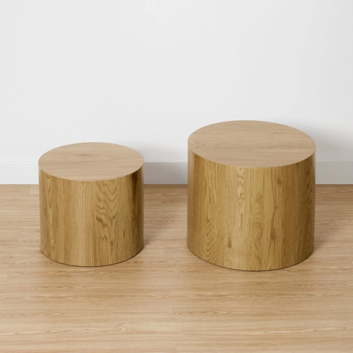 4 Set of 2 Oak Look Coffee Tables, 4 of 8