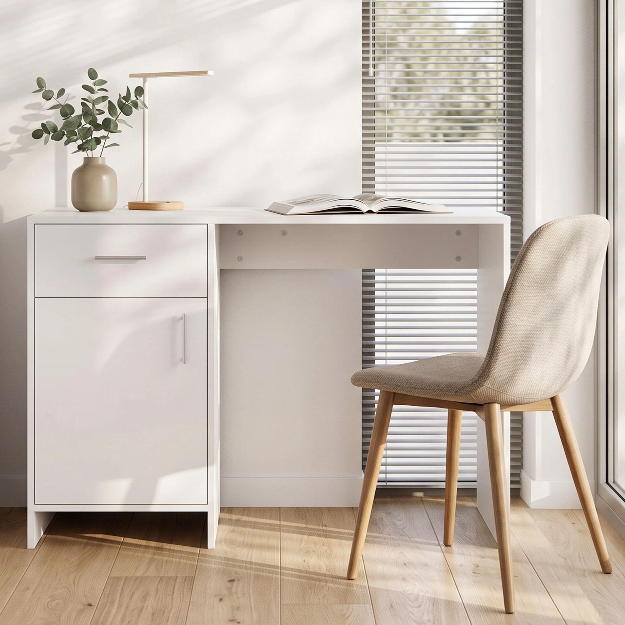 10 Artiss Computer Desk Drawer Cabinet - White, 10 of 10