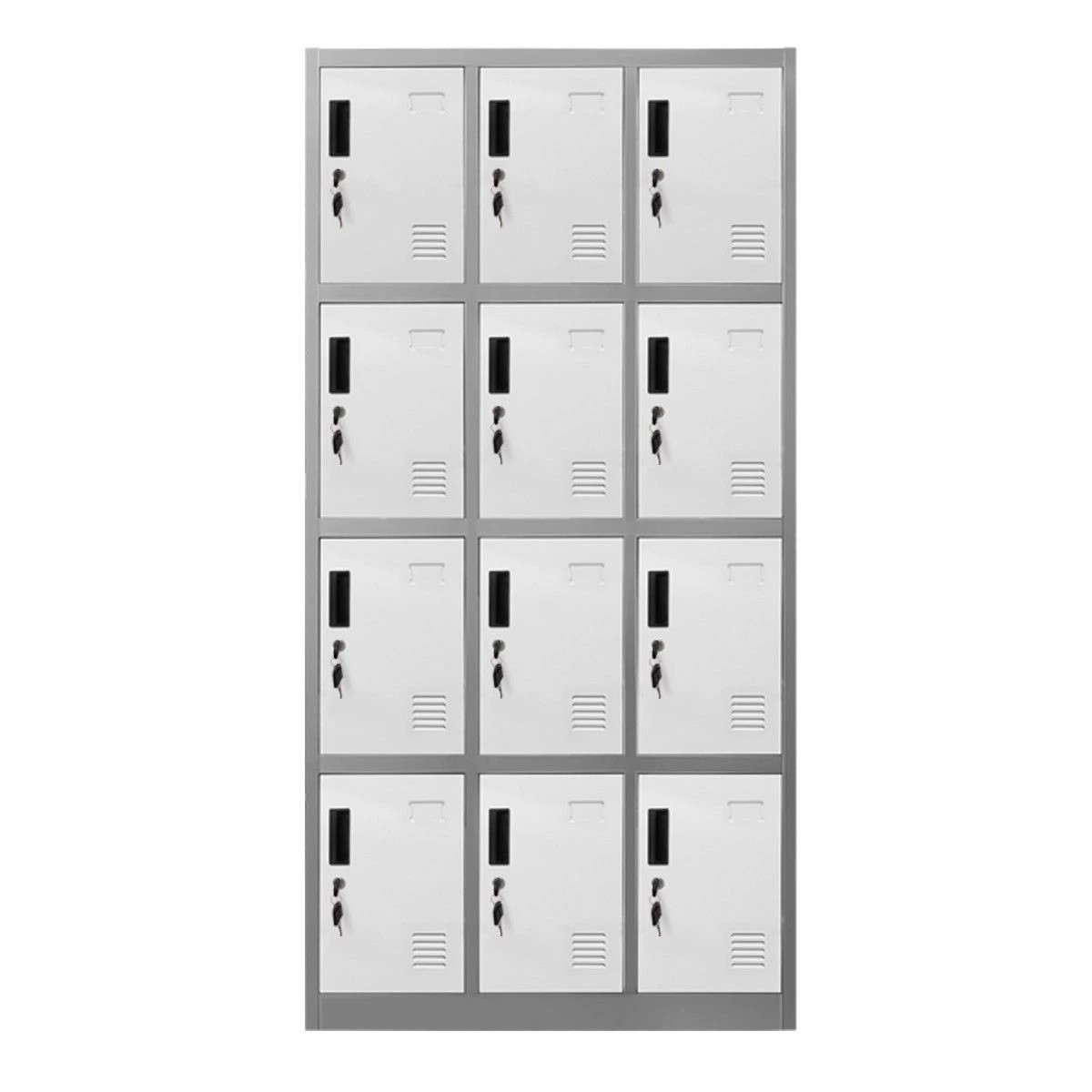 2 Ausway 12 Doors Locker Cabinet Steel Storage Cupboard for Office School Gym, 2 of 4