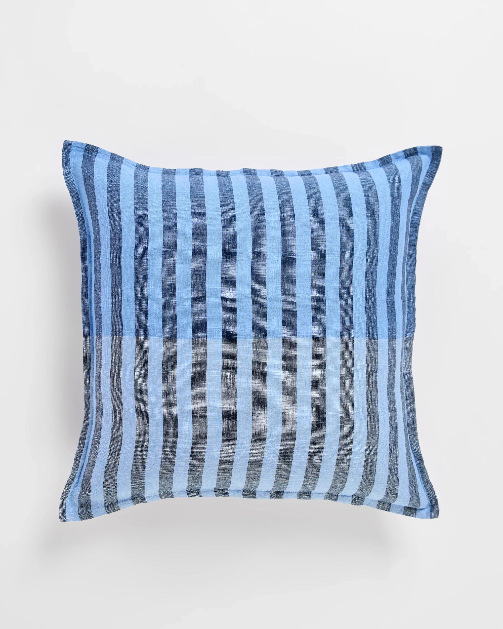 2 Target Two Tone Stripe Linen Stripe Cushion - Blue Bonnet - Blue, 2 of 3