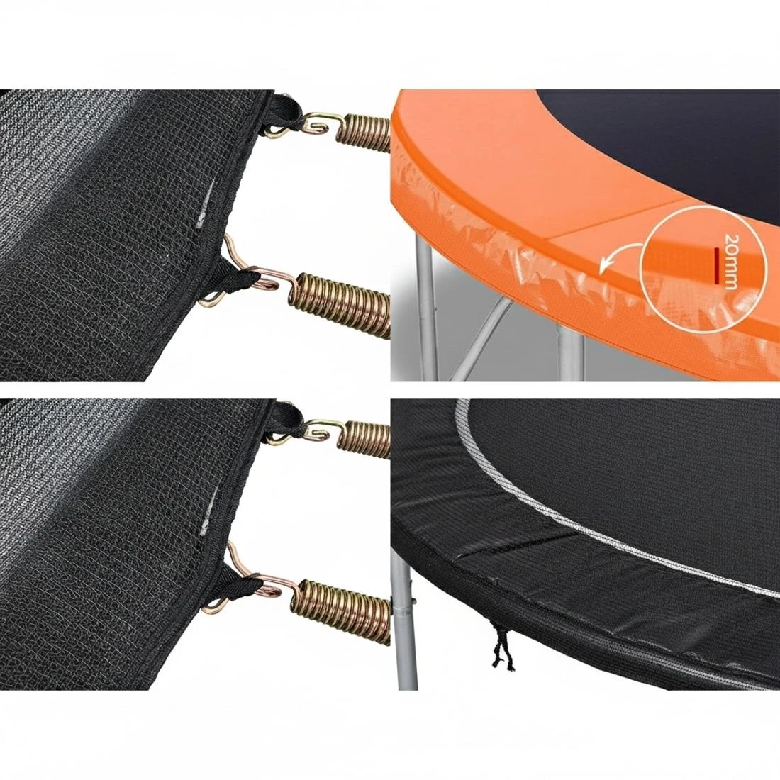 4 Everfit 10FT Trampoline for Kids w/ Ladder Enclosure Safety Net Rebounder - Orange, 4 of 7