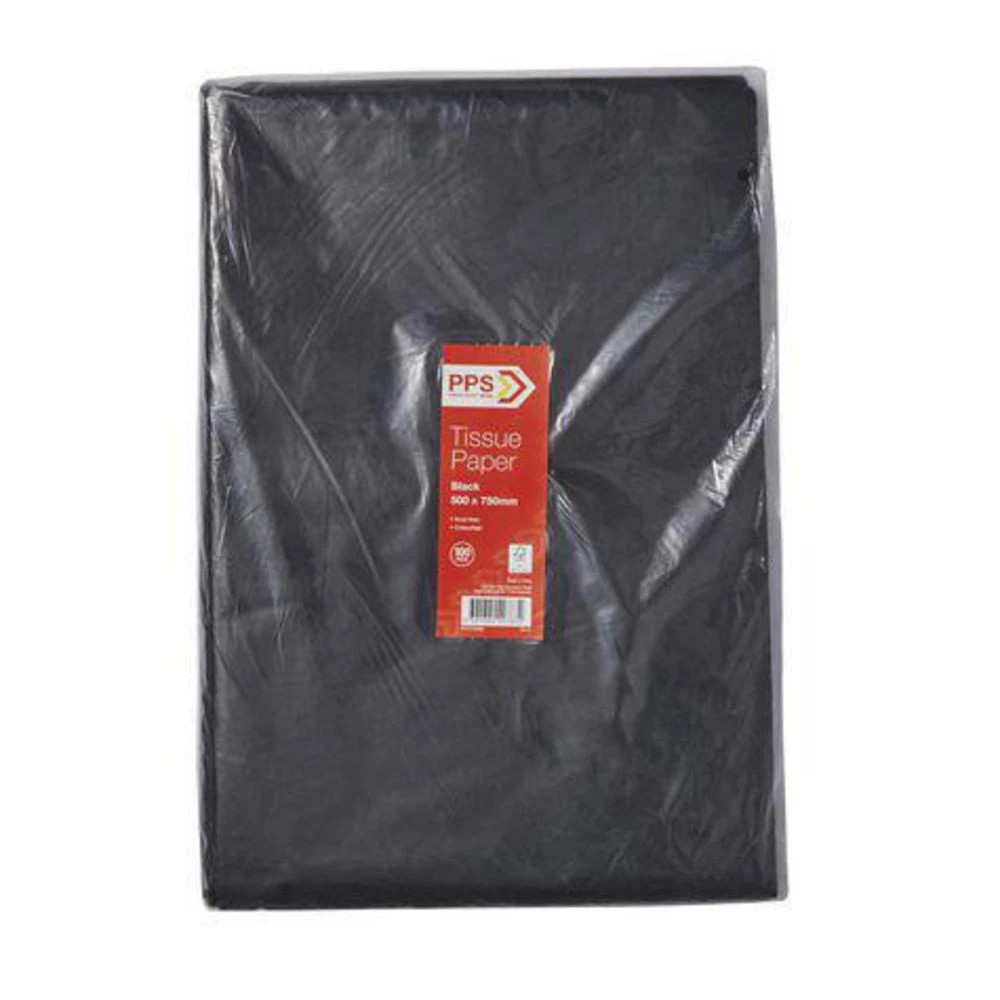 3 PPS Tissue Paper 500 x 750mm 100 Pack Black, 3 of 4