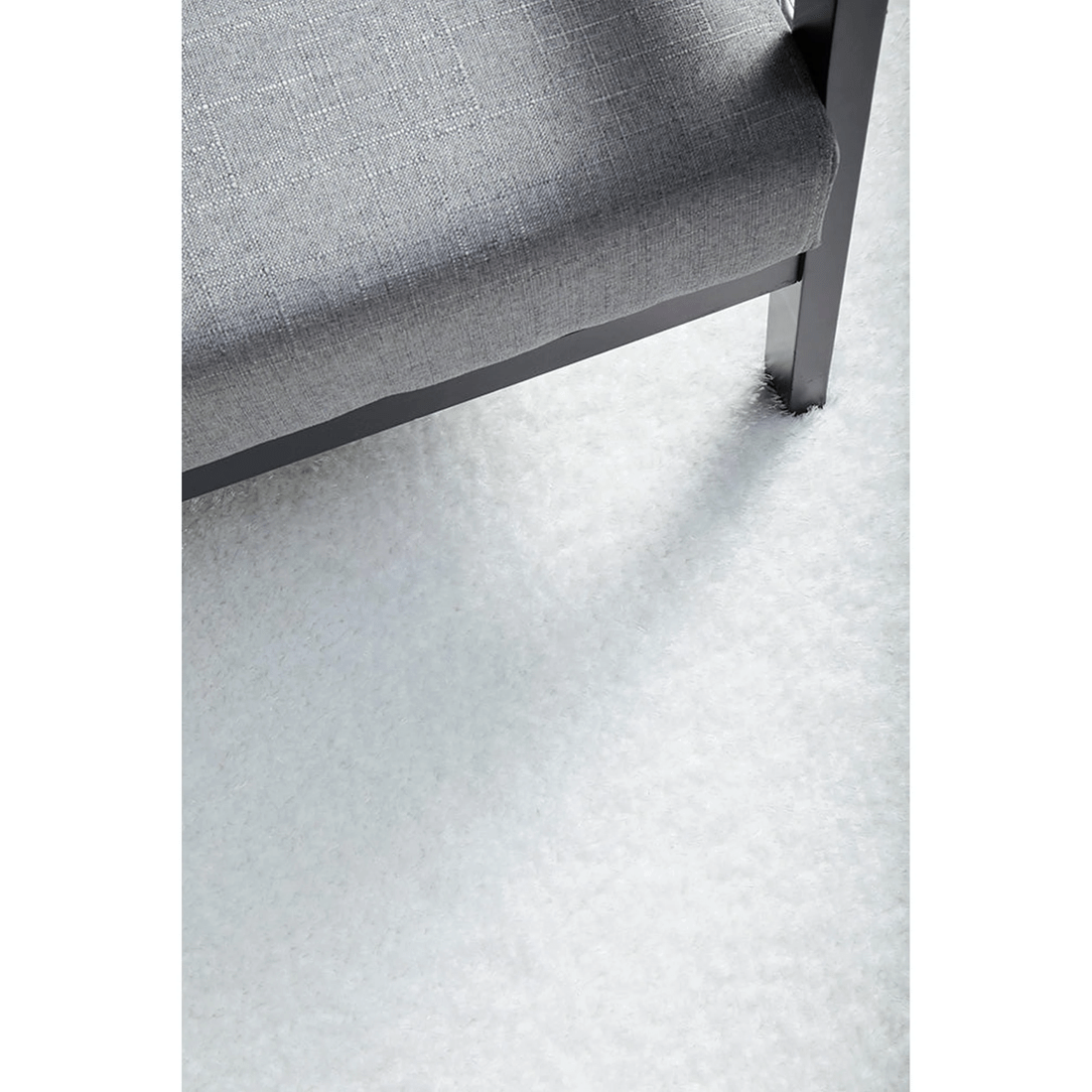 5 RUG CULTURE Sienna White Shag Rug — Power-Loomed Polypropylene, 5 cm Pile - White, 5 of 7