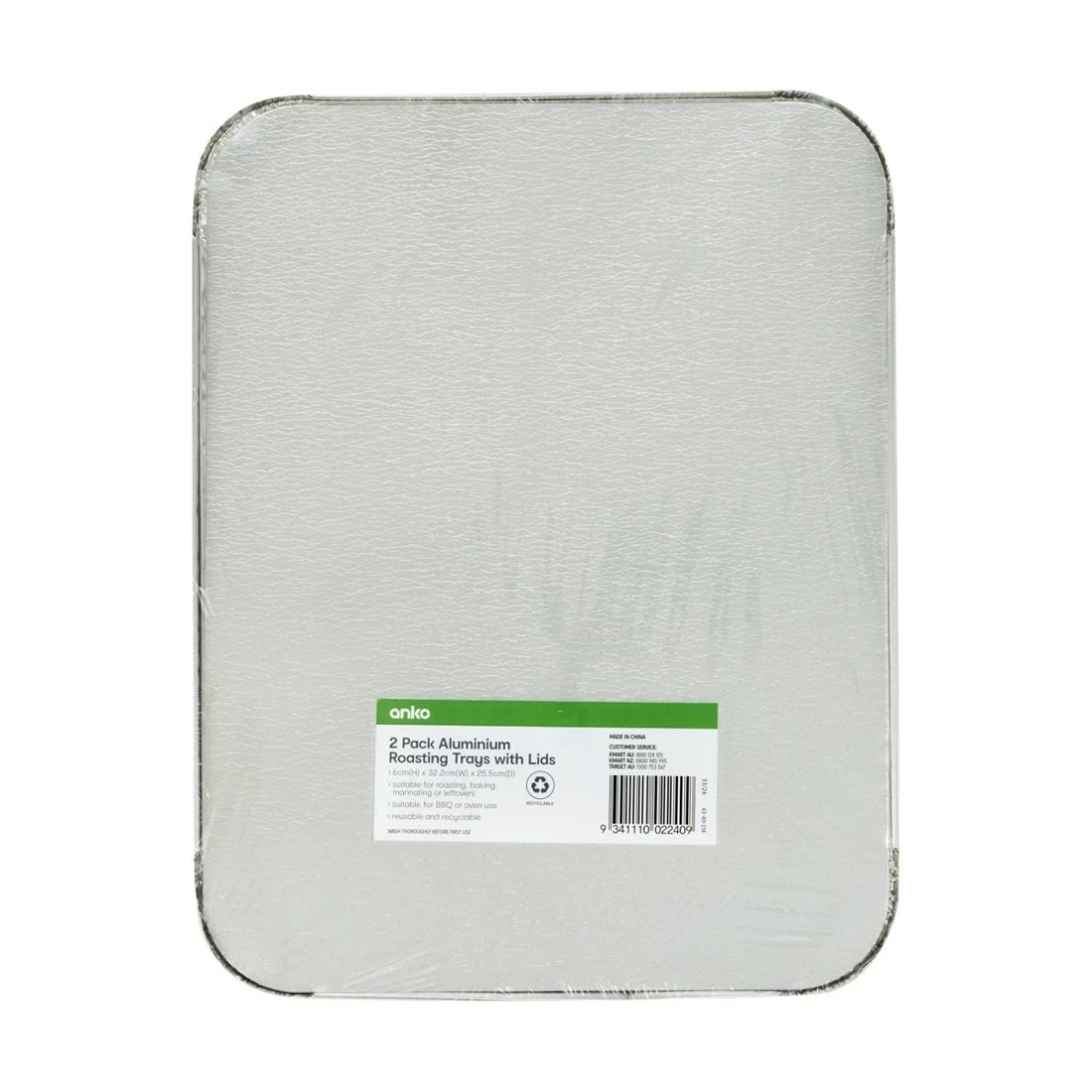 9 2 Pack Aluminium Roasting Trays with Lids, 9 of 9